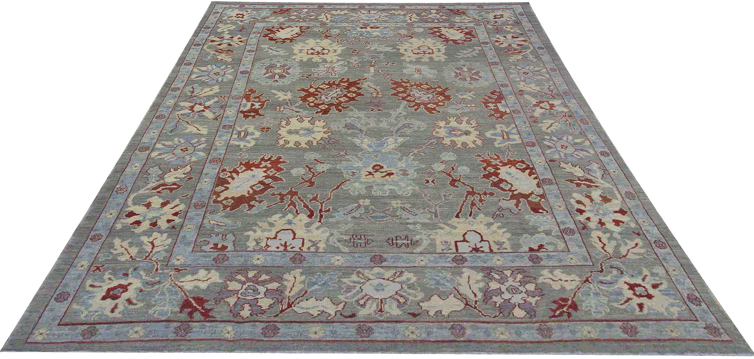 Thumbnail 12 for Turkey Oushak Tribal Rug 88328