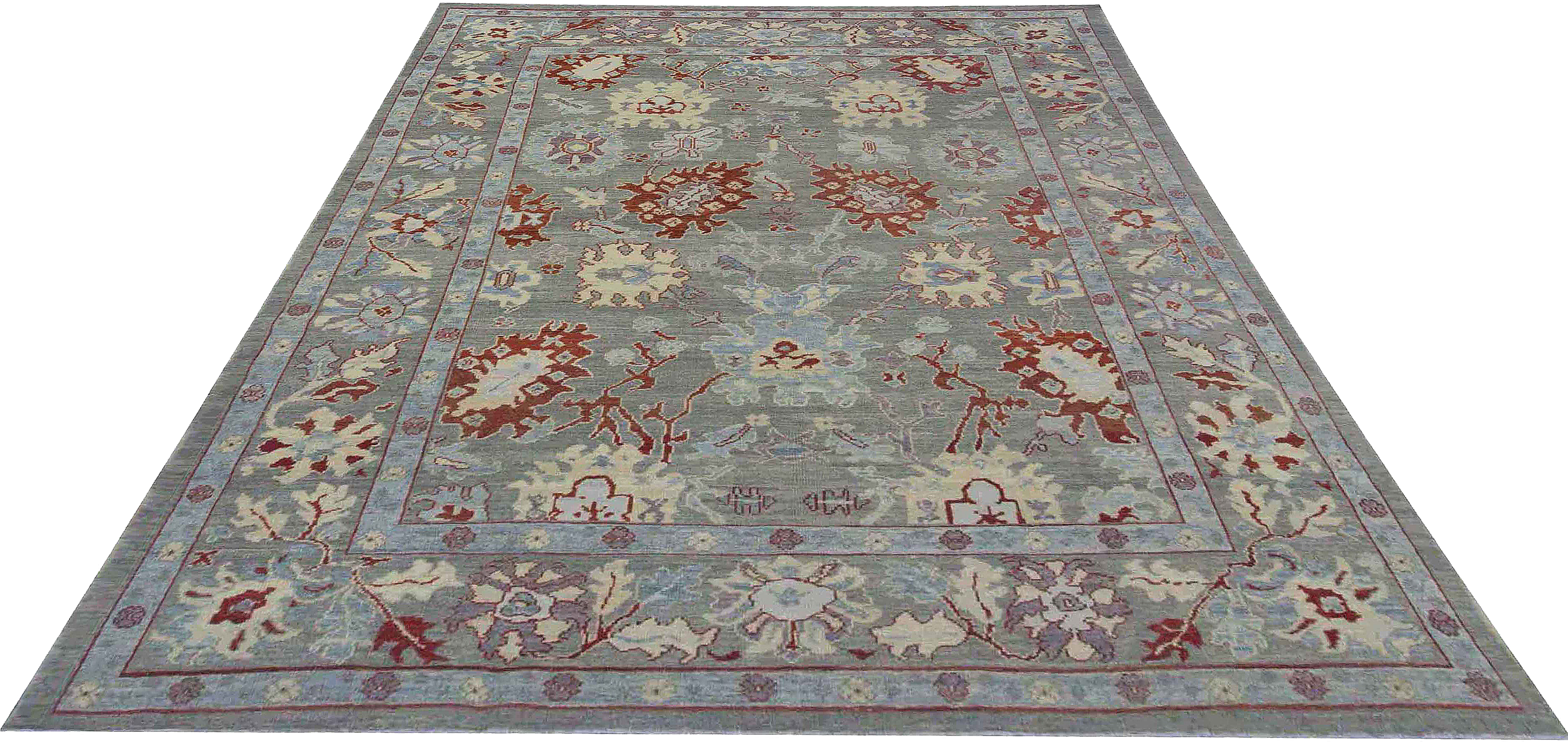 Thumbnail 3 for Turkey Oushak Tribal Rug 88328