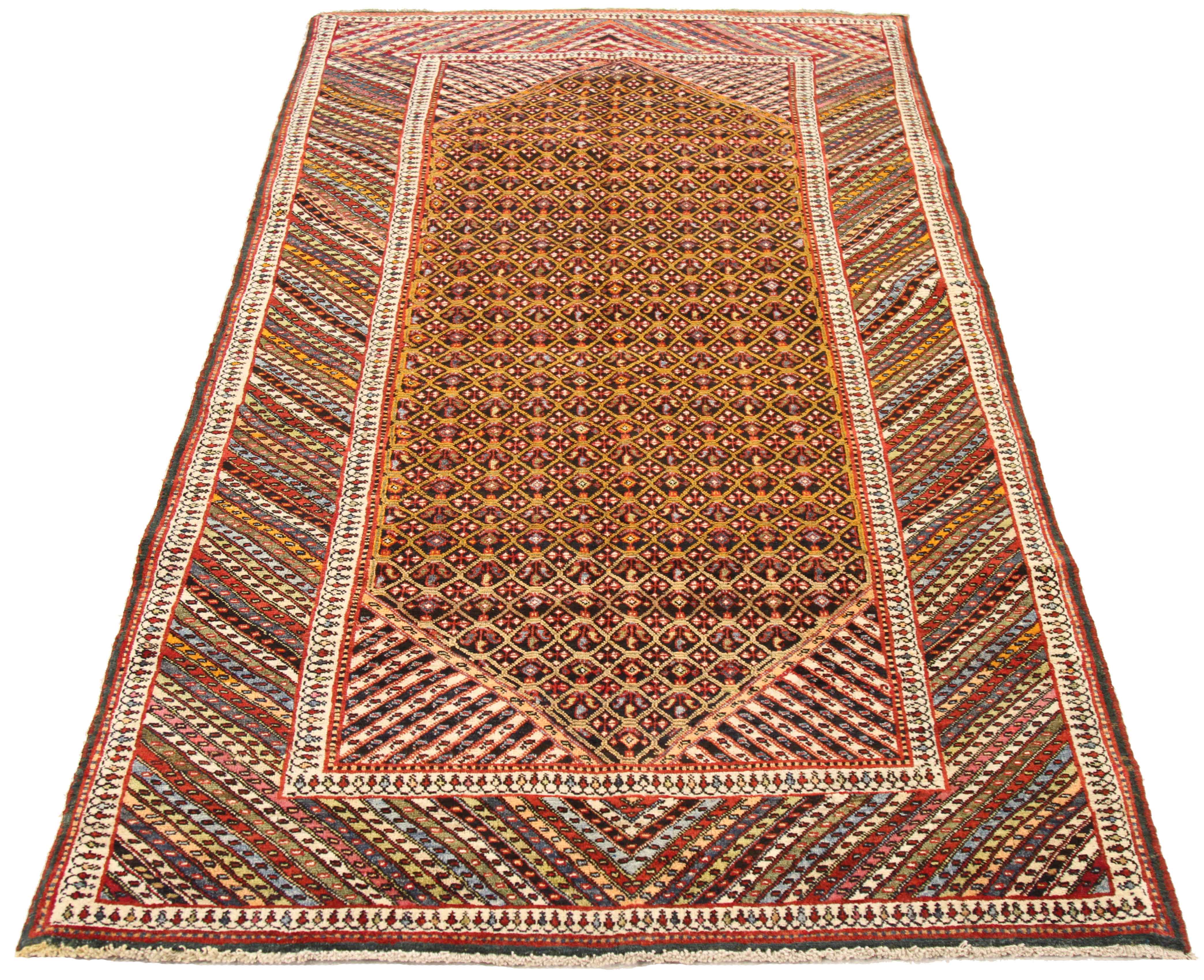 Thumbnail 3 for Antique Persian Semnan Traditional Rug 68903