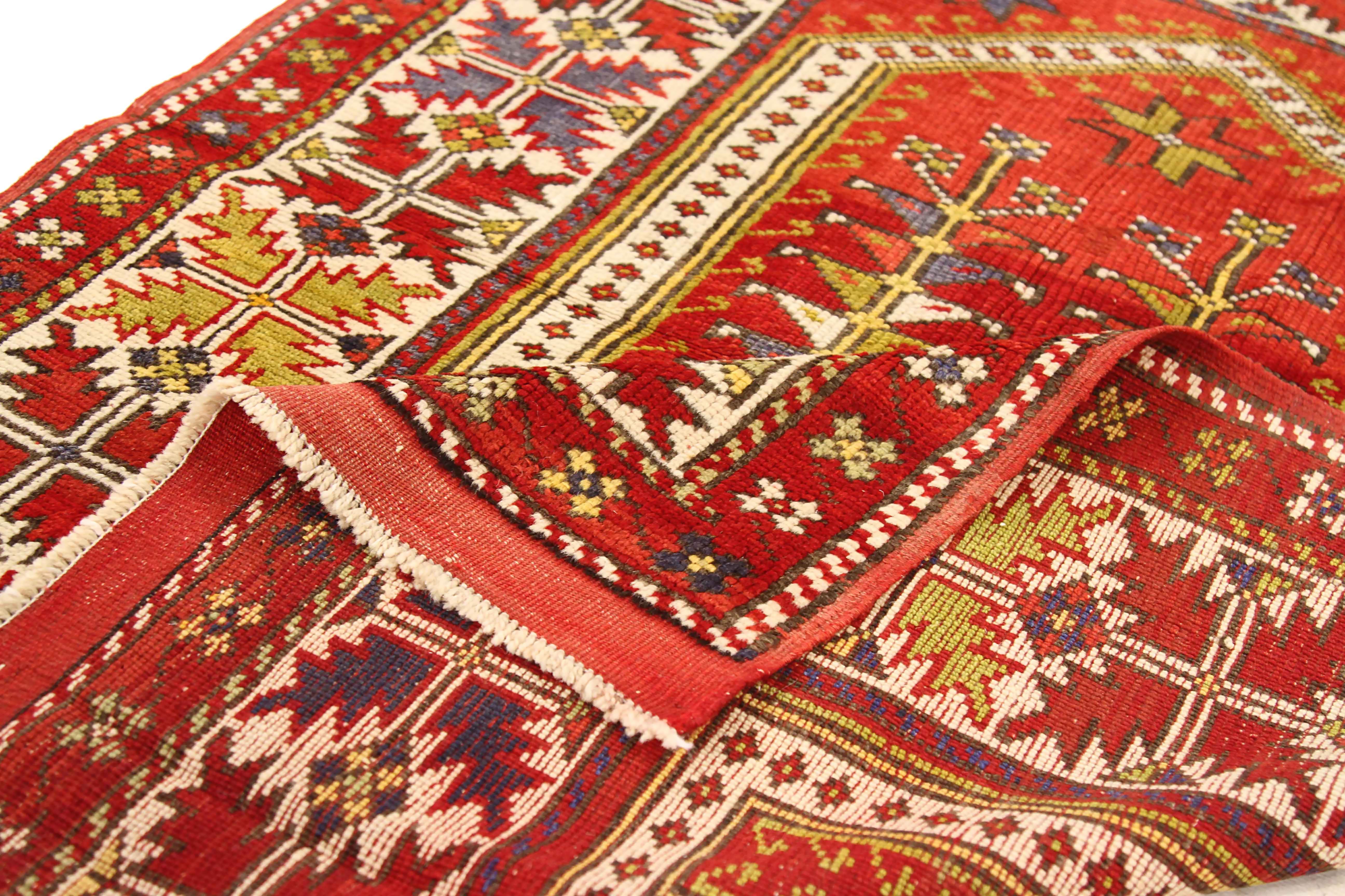 Thumbnail 4 for Antique Turkey Tribal Rug 68904