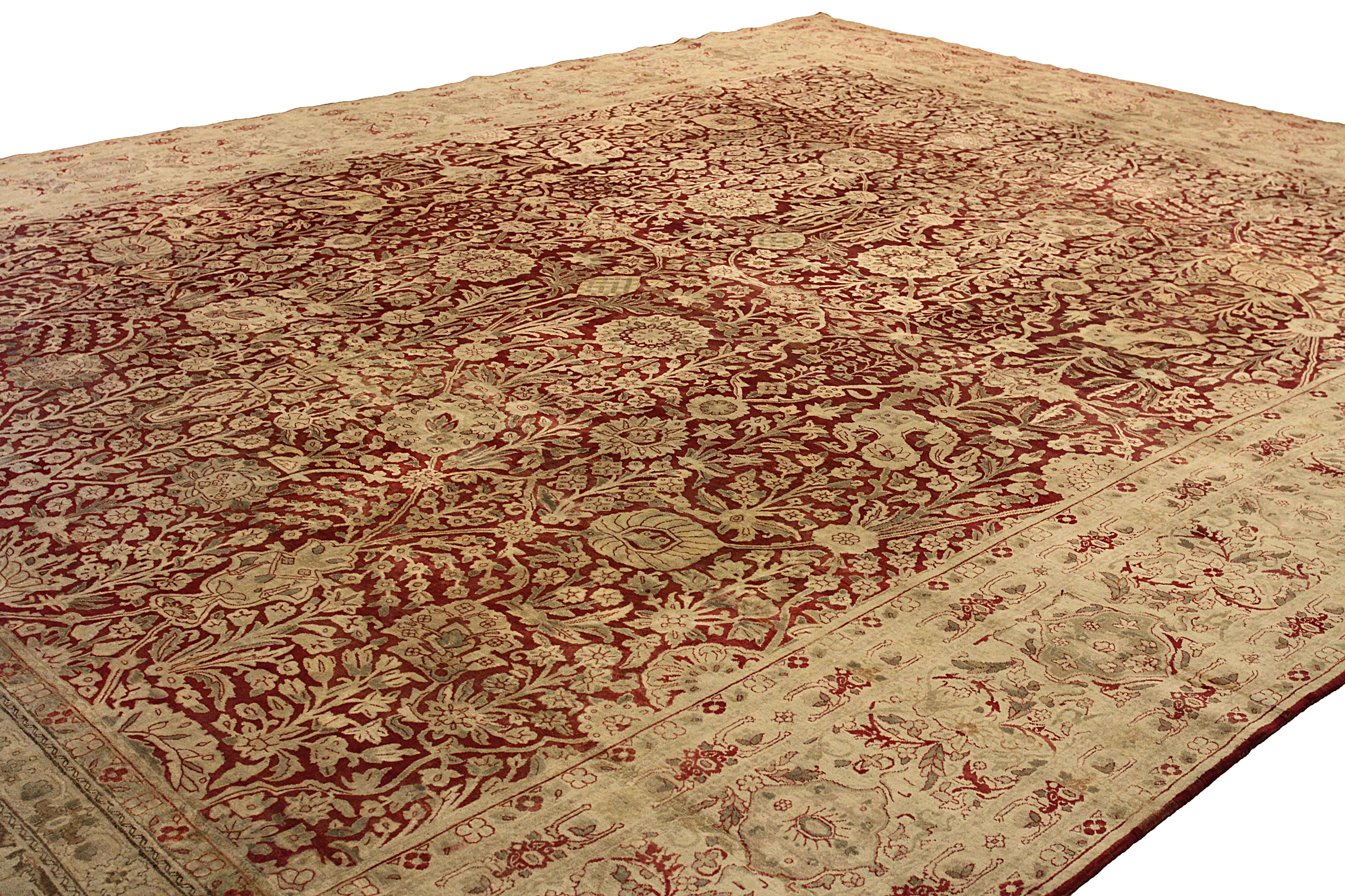 Thumbnail 2 for Antique Persian Kerman Transitional Rug 13377