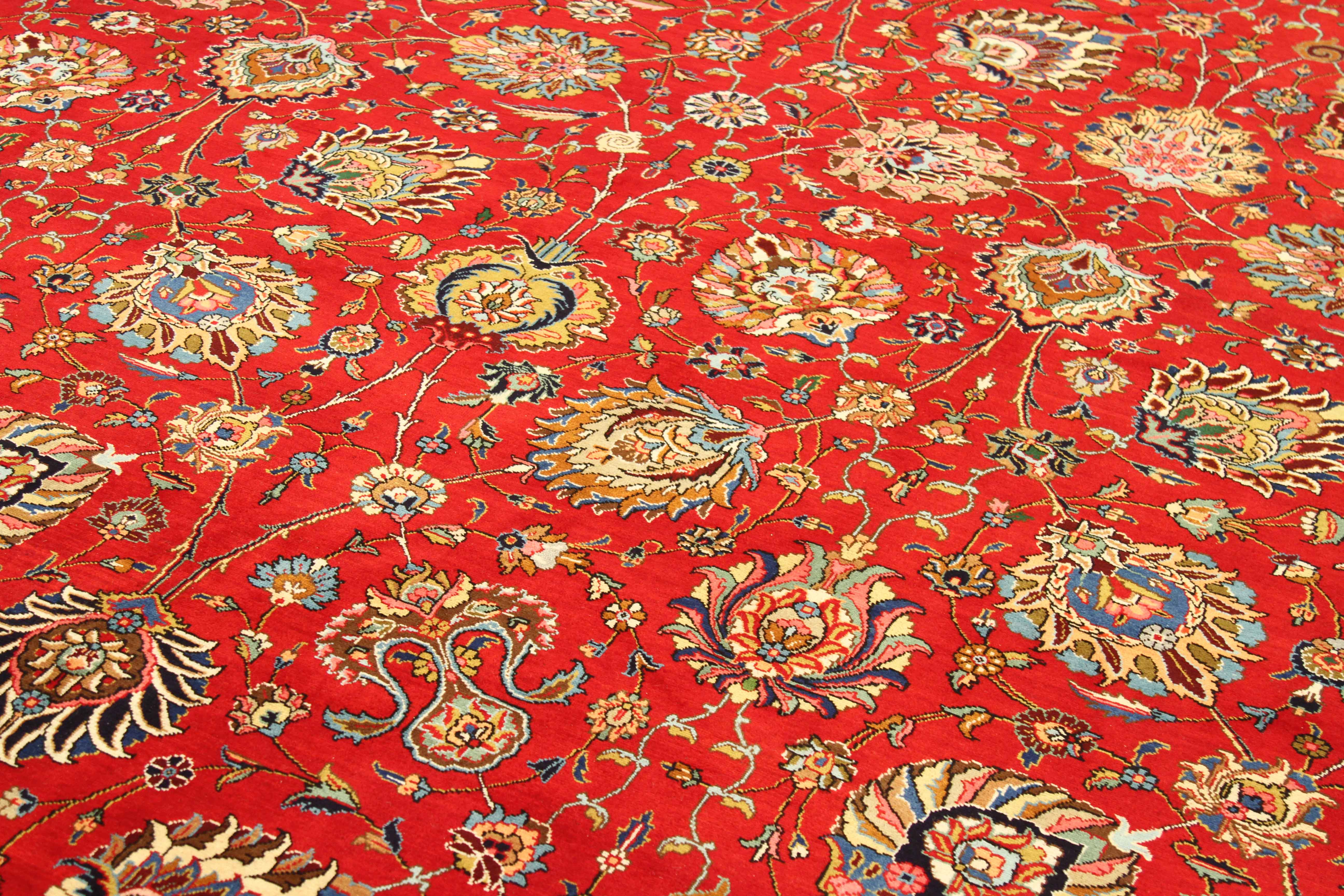 Thumbnail 9 for Antique Persian Tabriz Traditional Rug 68905