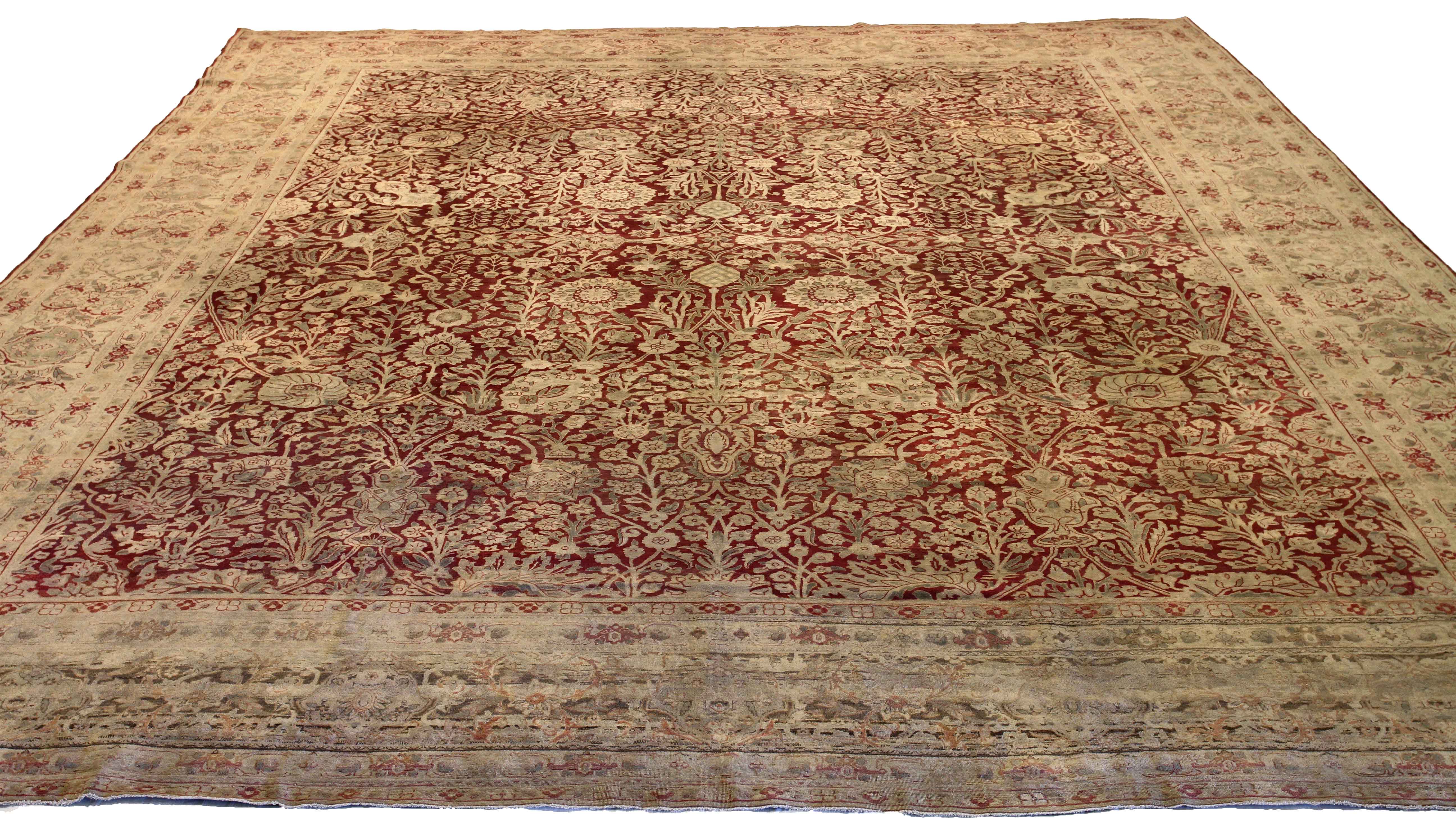 Thumbnail 10 for Antique Persian Kerman Transitional Rug 13377