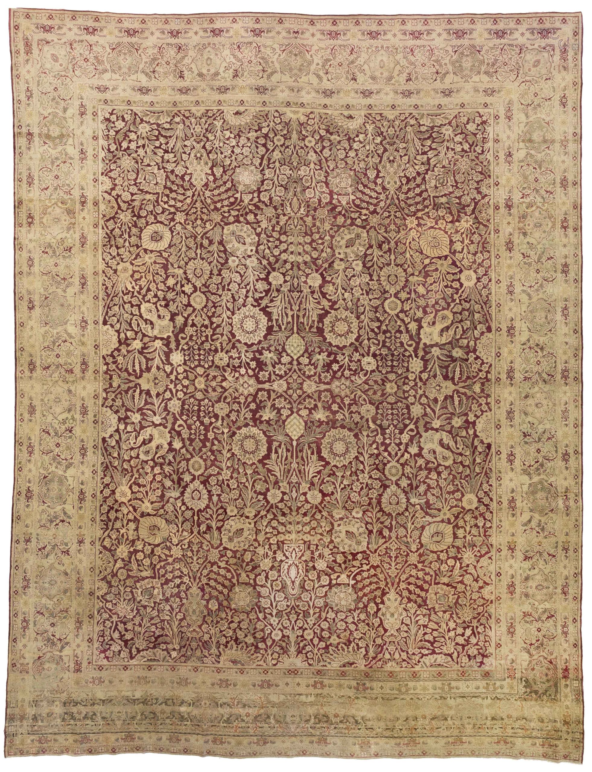Thumbnail 6 for Antique Persian Kerman Transitional Rug 13377