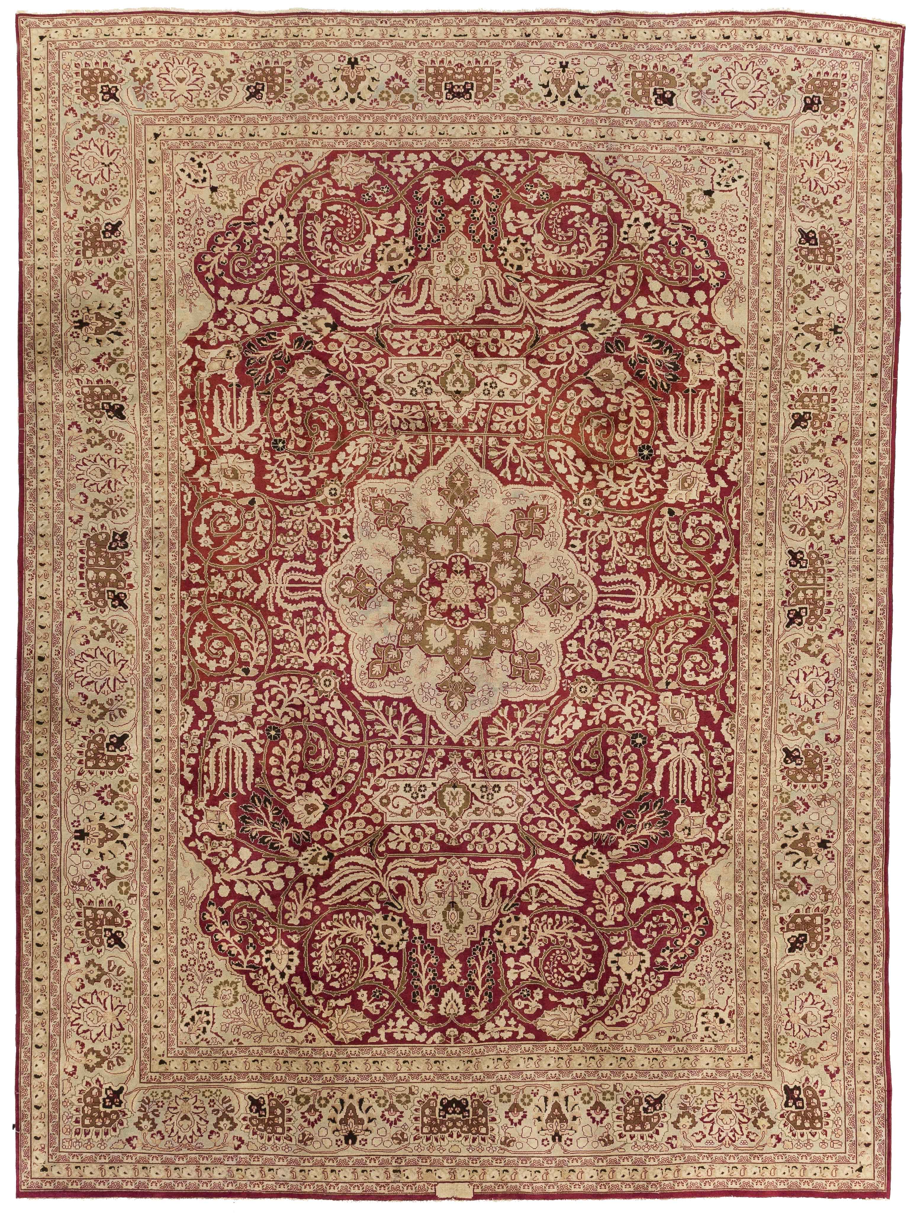 Thumbnail 2 for Antique Persian Mashad Transitional Rug 13431