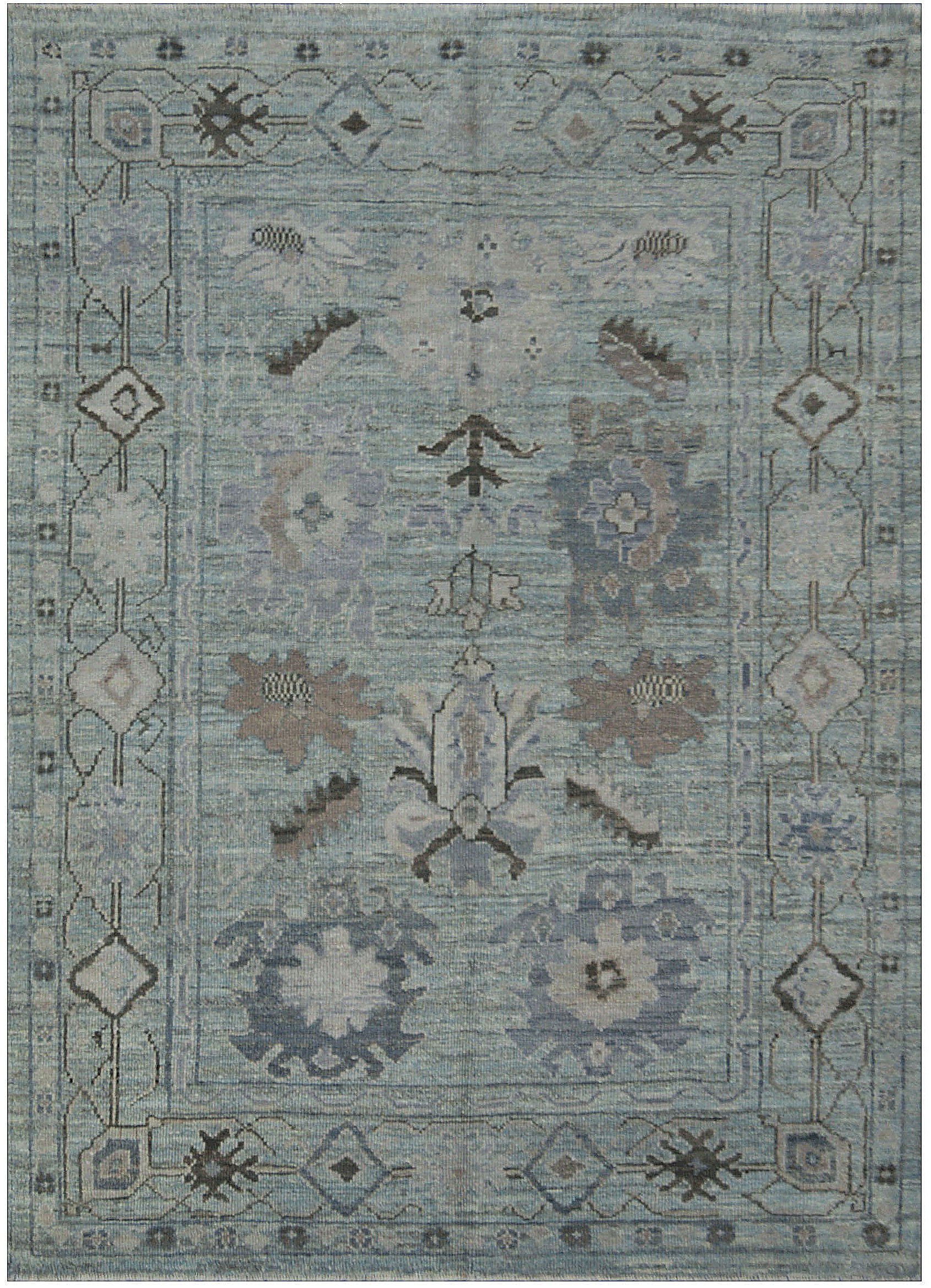 Thumbnail 5 for Turkey Oushak Tribal Rug 88272