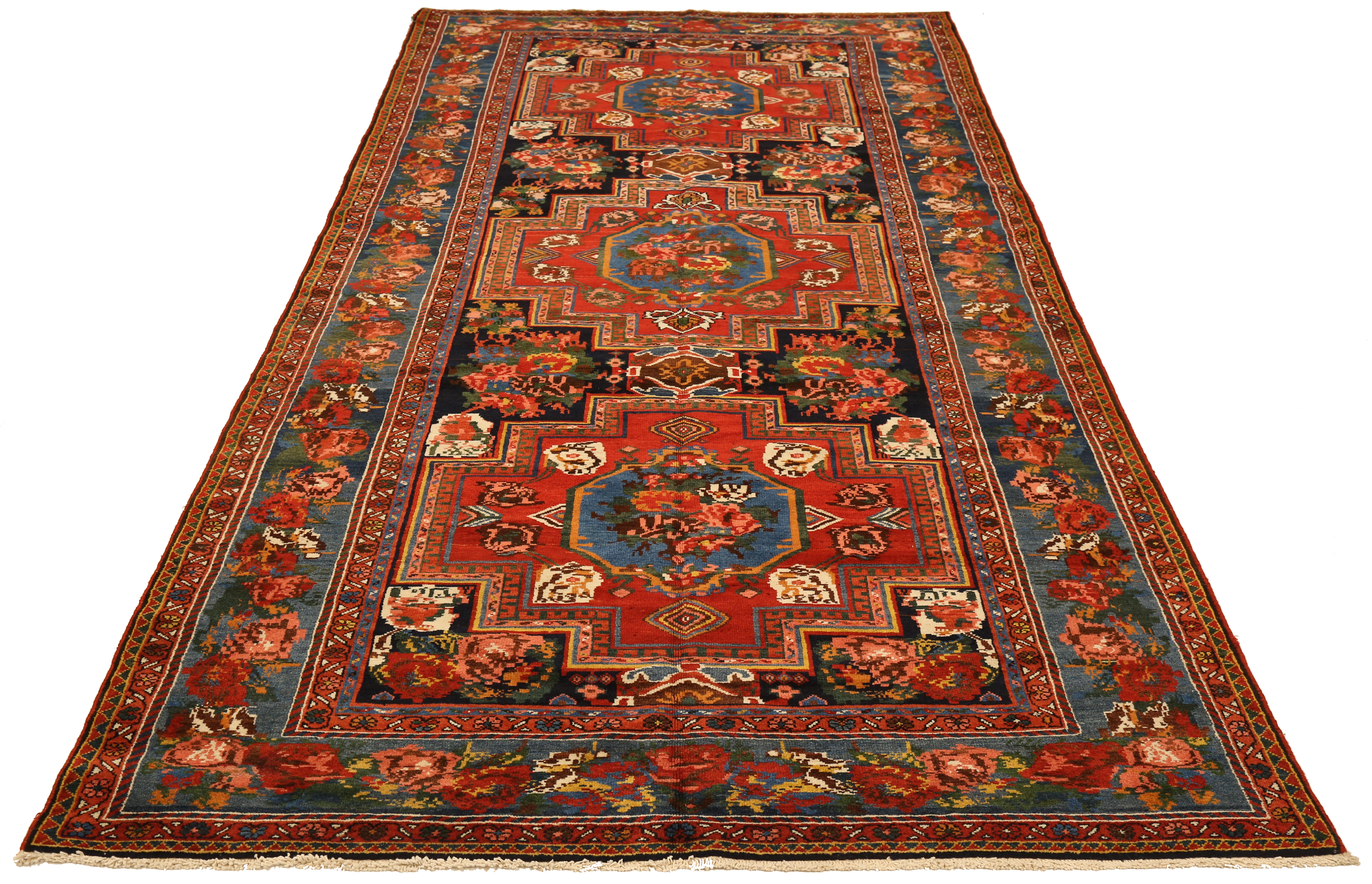 Thumbnail 3 for Antique Persian Bakhtiar Traditional Rug 13526