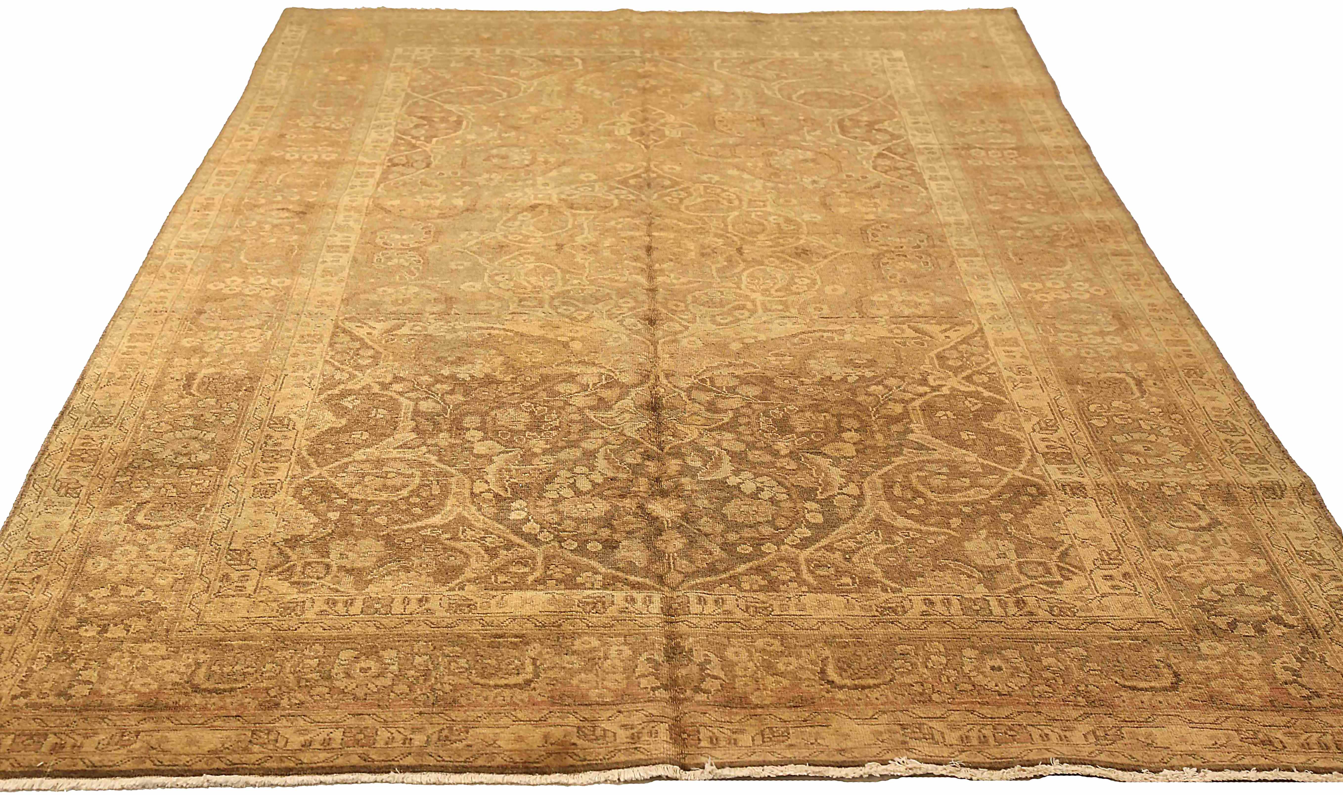 Thumbnail 3 for Antique Persian Tabriz Transitional Rug 73246