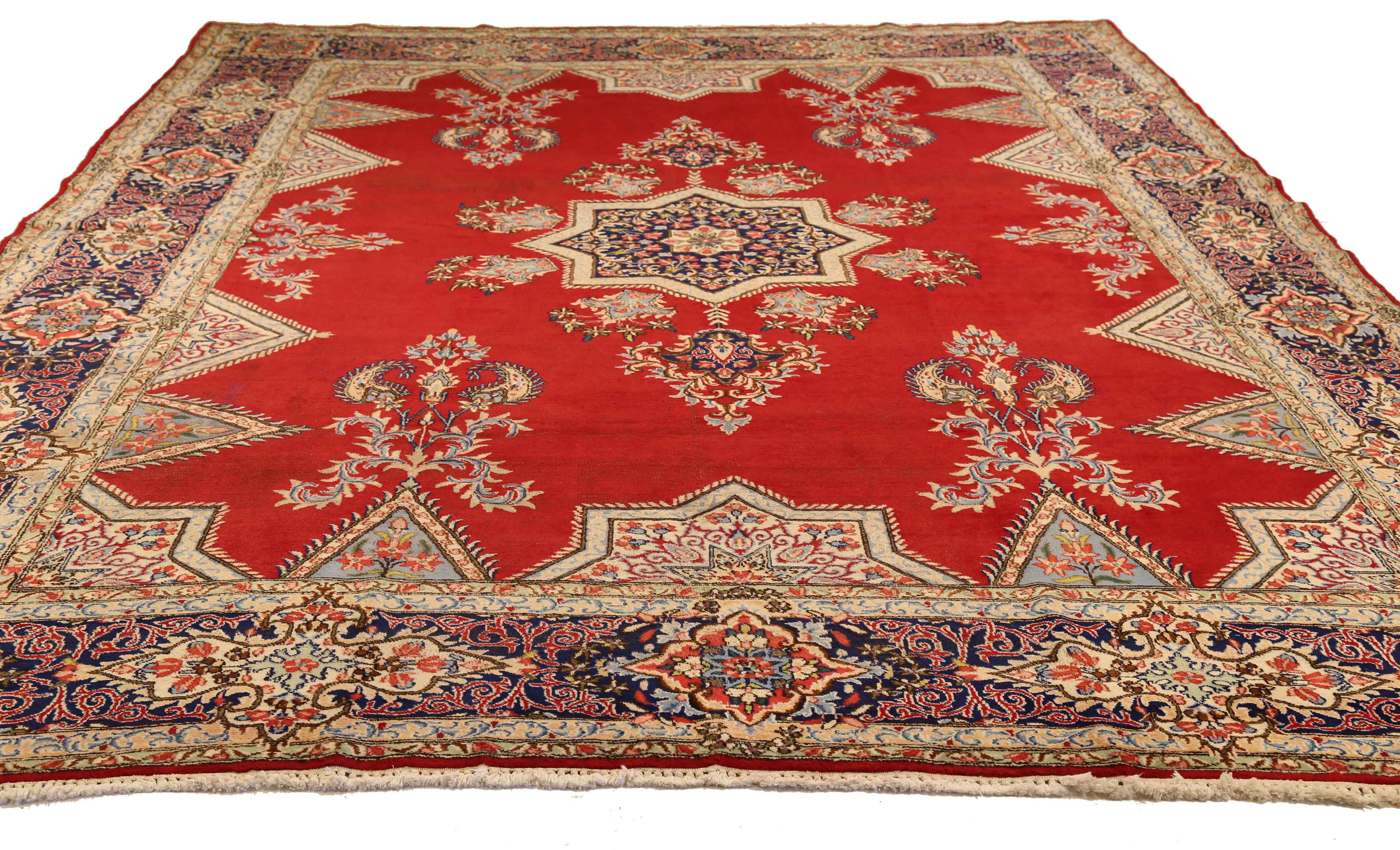 Thumbnail 3 for Antique Persian Kerman Traditional Rug 13643