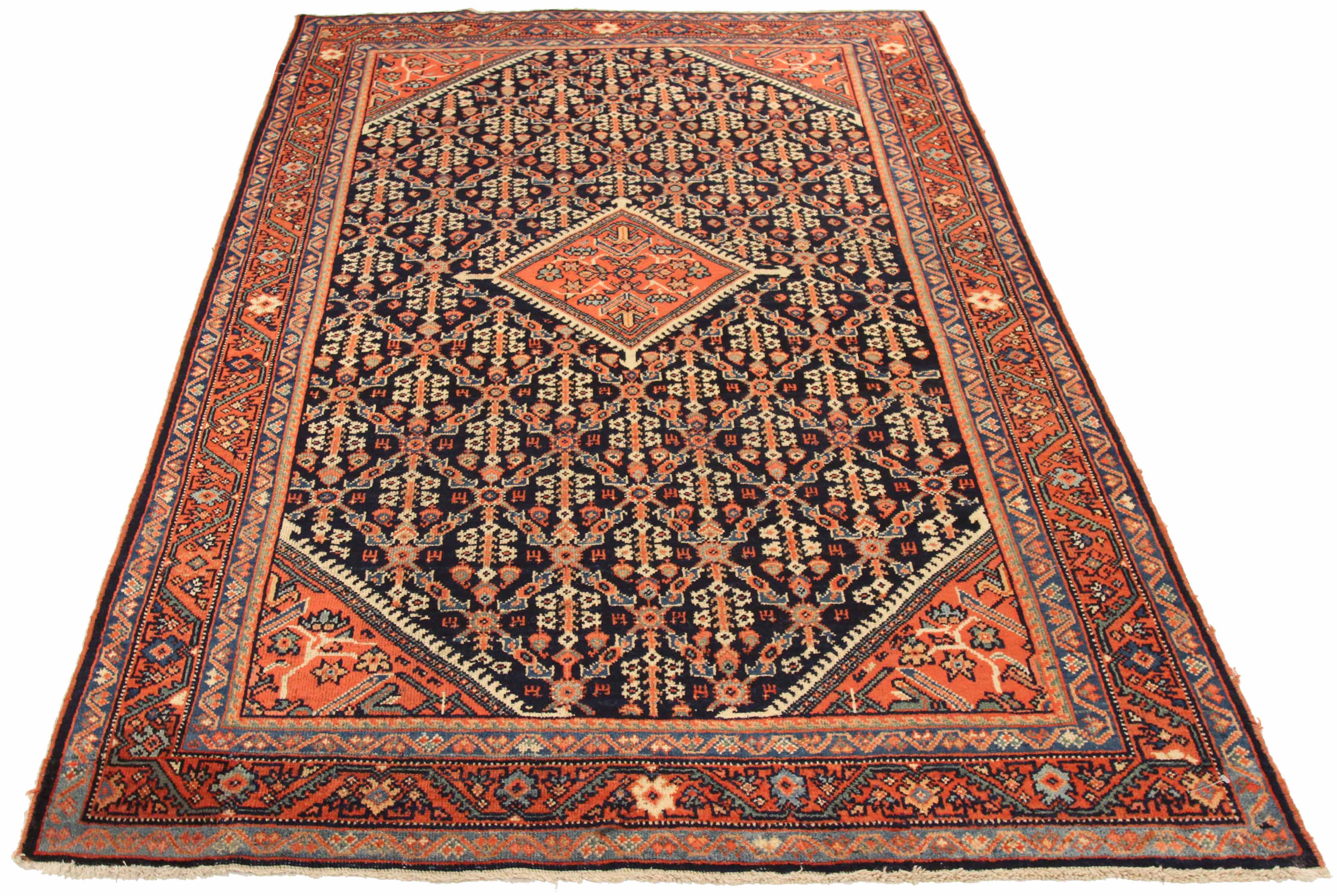 Thumbnail 4 for Antique Persian Meshkabad Traditional Rug 73343