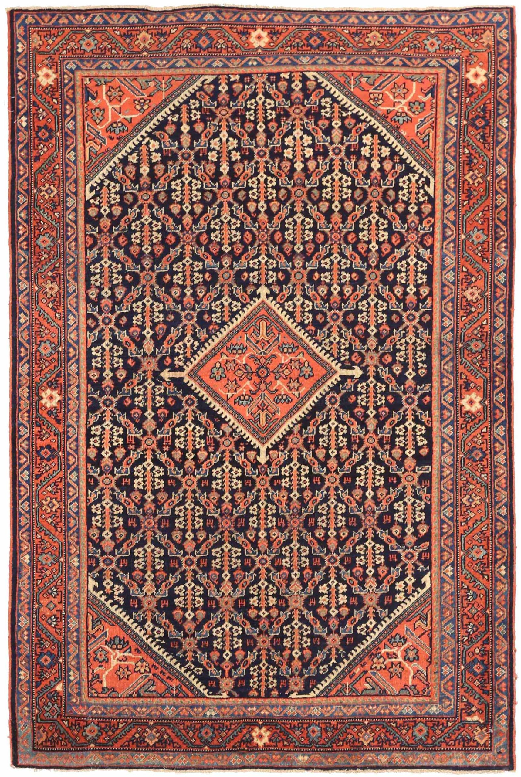 Thumbnail 3 for Antique Persian Meshkabad Traditional Rug 73343