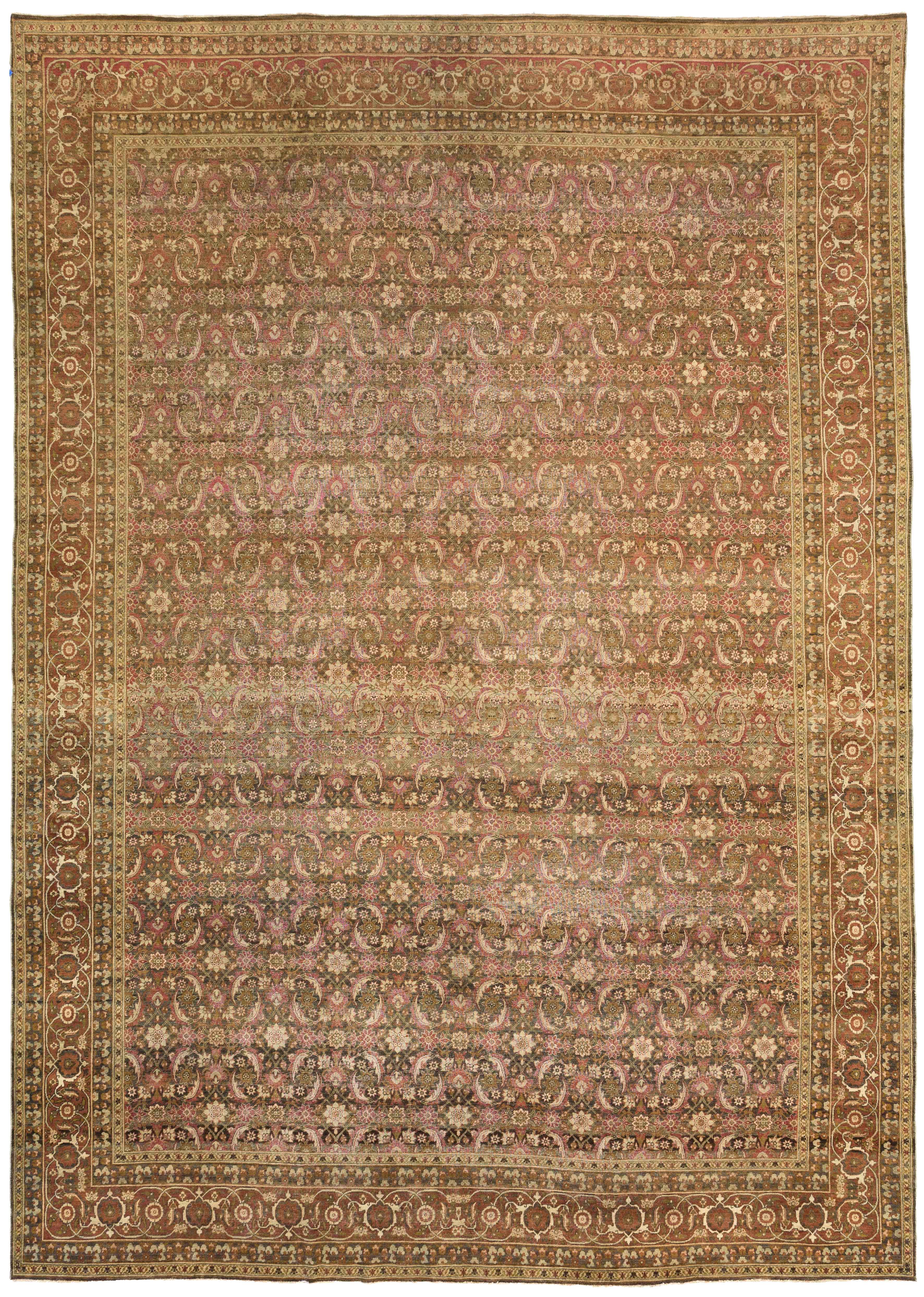 Thumbnail 5 for Antique Persian Yazd Transitional Rug 13688