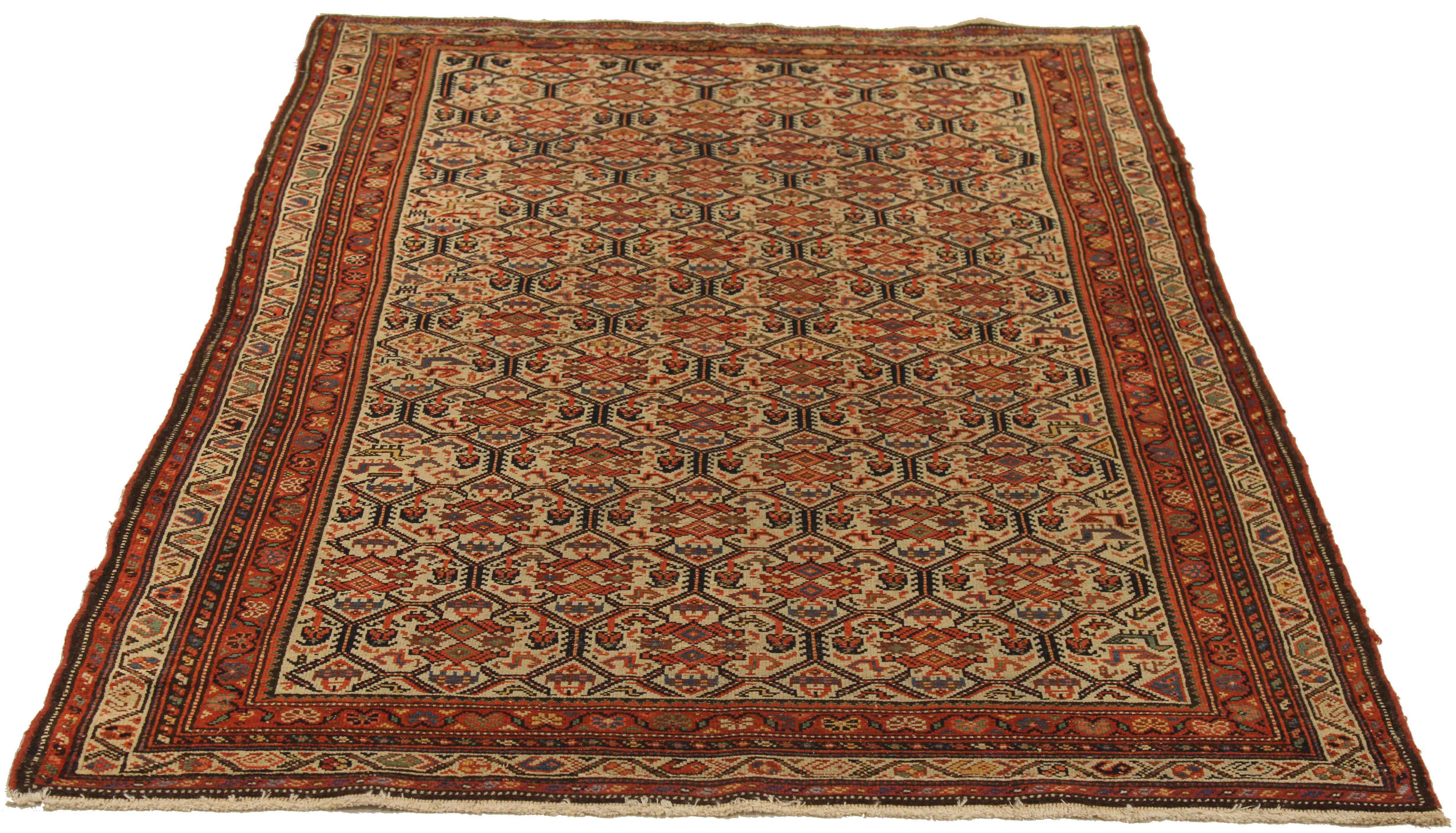 Thumbnail 4 for Antique Persian Malayer Traditional Rug 73326