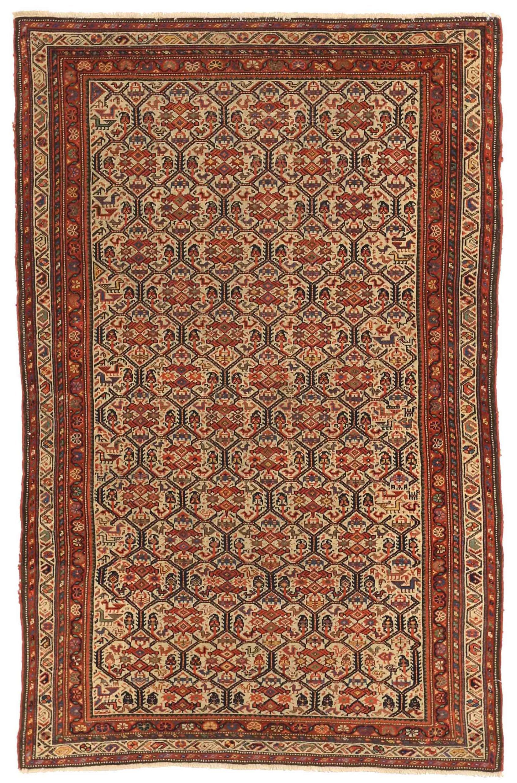 Thumbnail 3 for Antique Persian Malayer Traditional Rug 73326