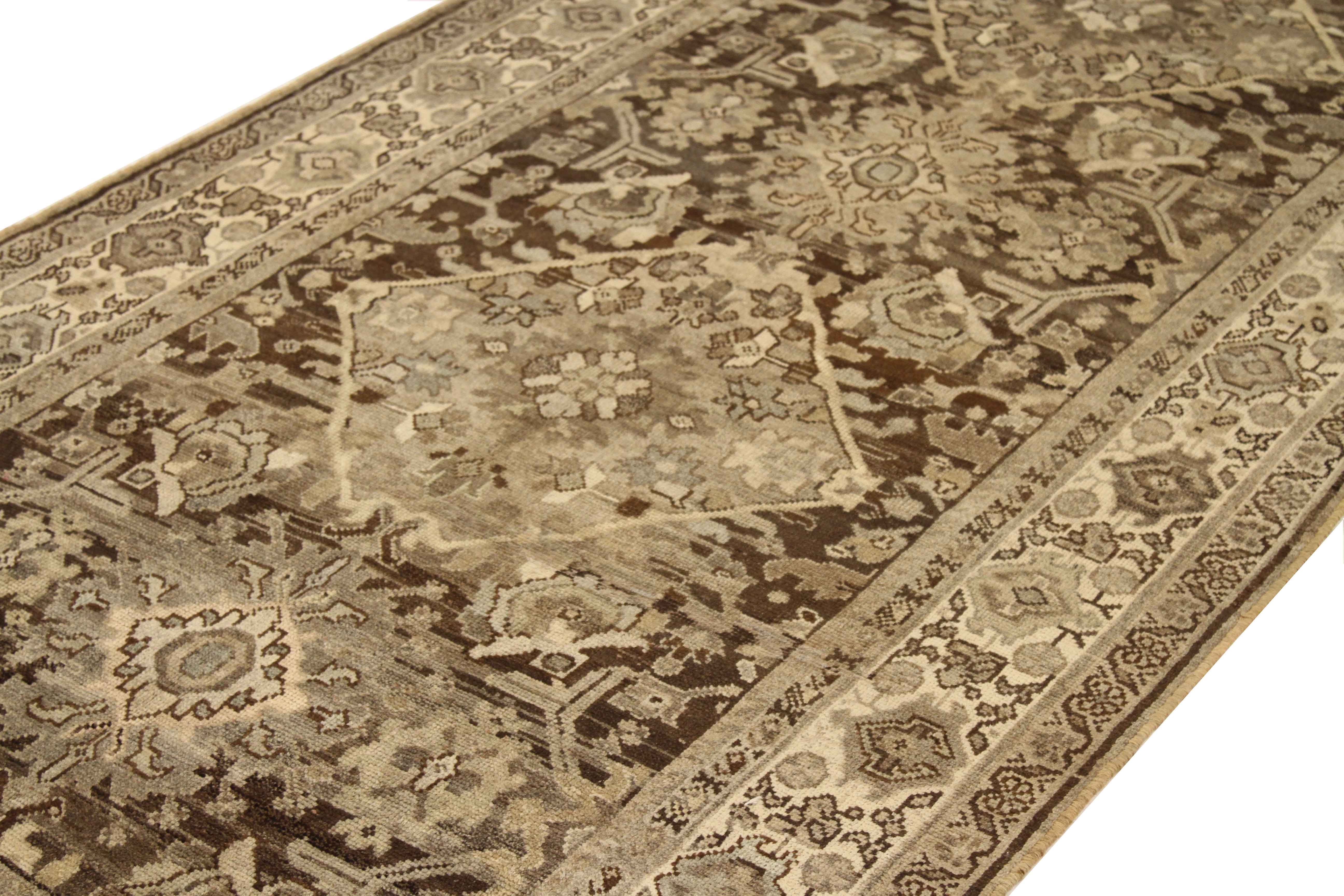 Thumbnail 6 for Antique Persian Mahal Transitional Rug 13776