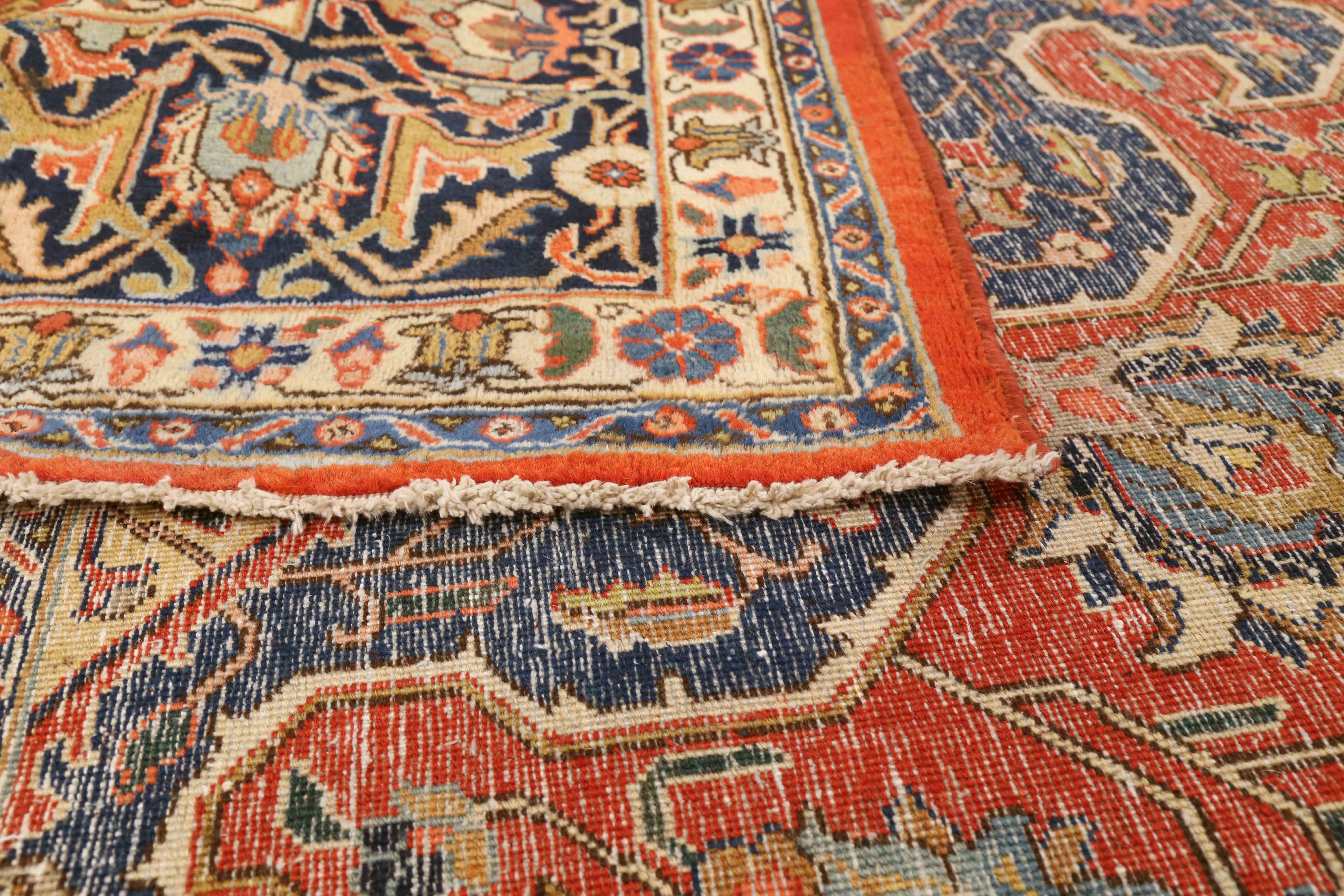 Thumbnail 6 for Antique Persian Tabriz Traditional Rug 73308