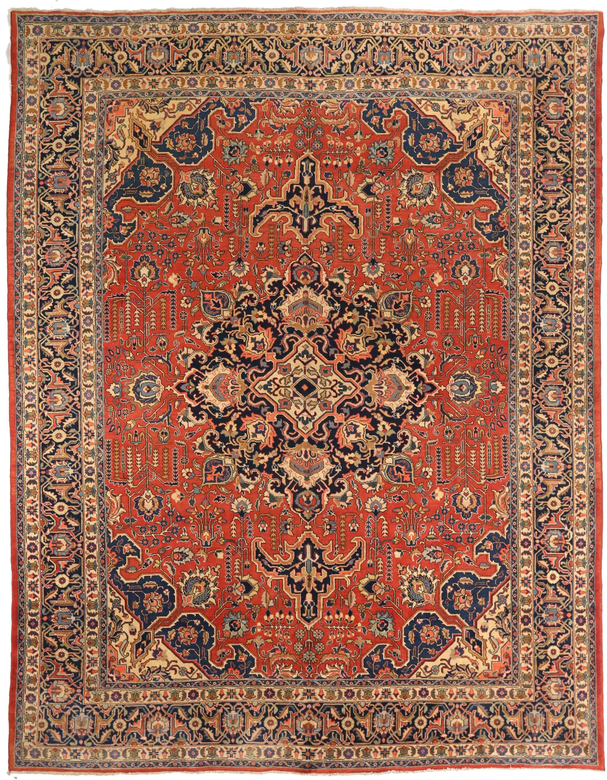 Thumbnail 5 for Antique Persian Tabriz Traditional Rug 73308