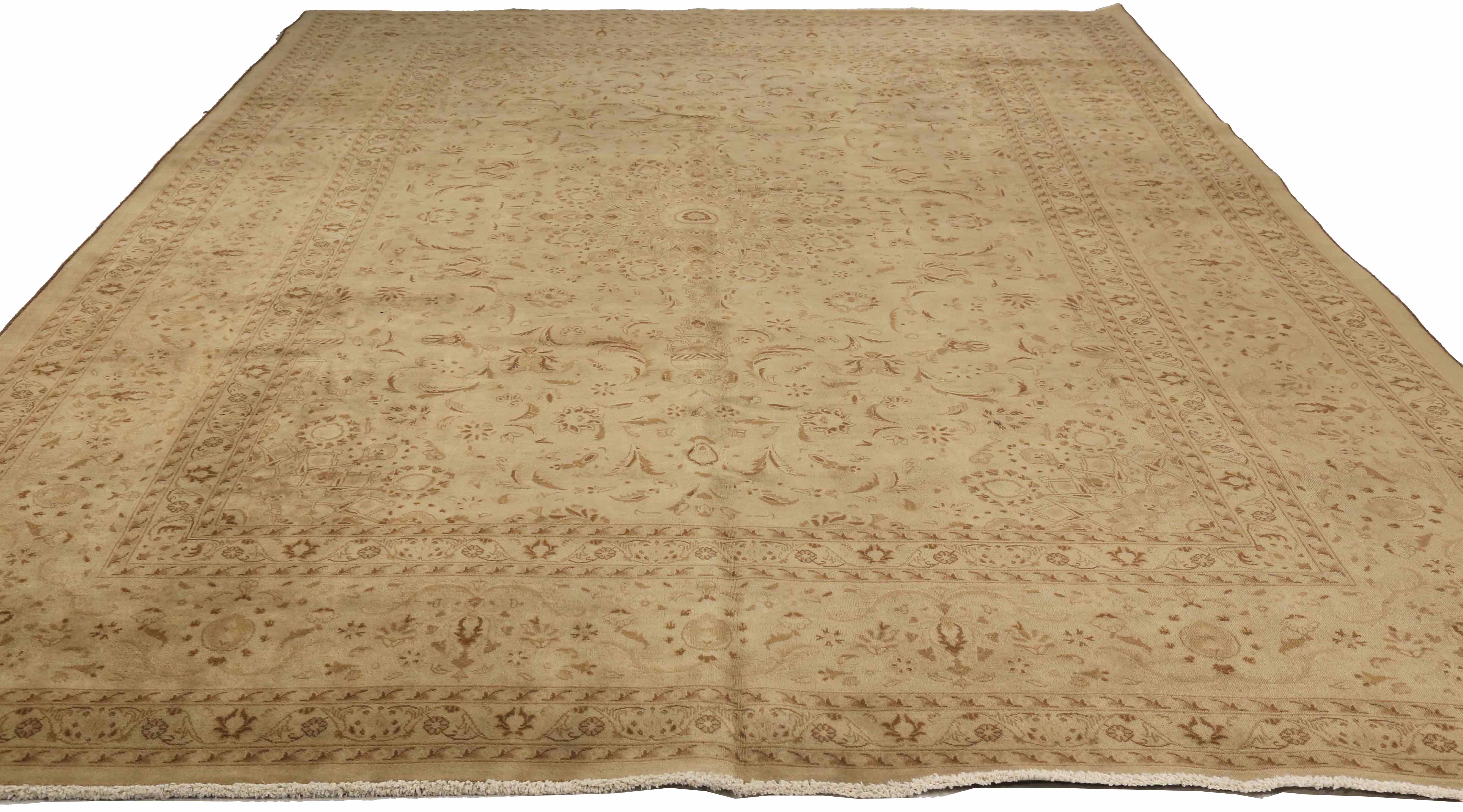 Thumbnail 4 for Antique Persian Kashan Transitional Rug 73292