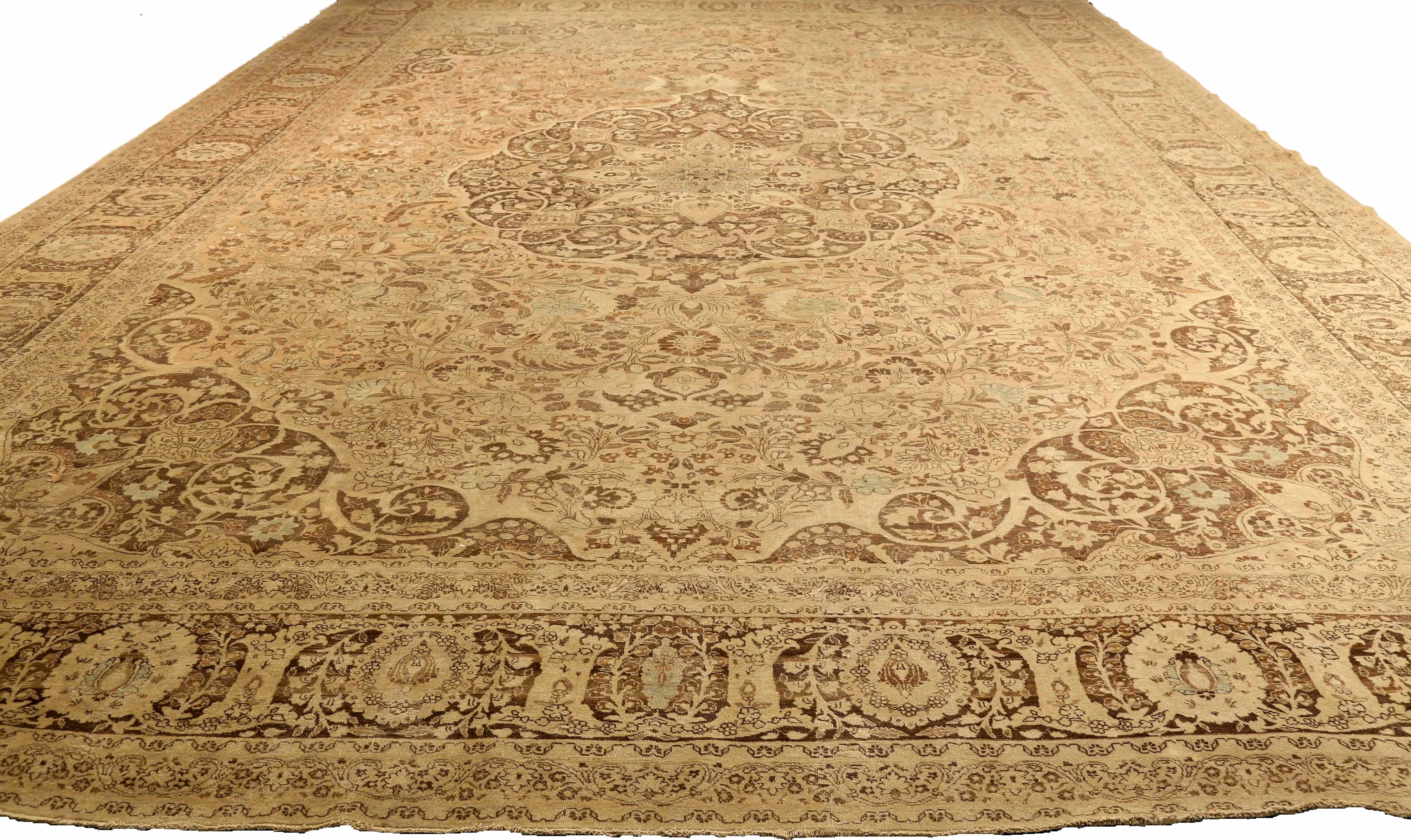 Thumbnail 4 for Antique Persian Tabriz Transitional Rug 73404