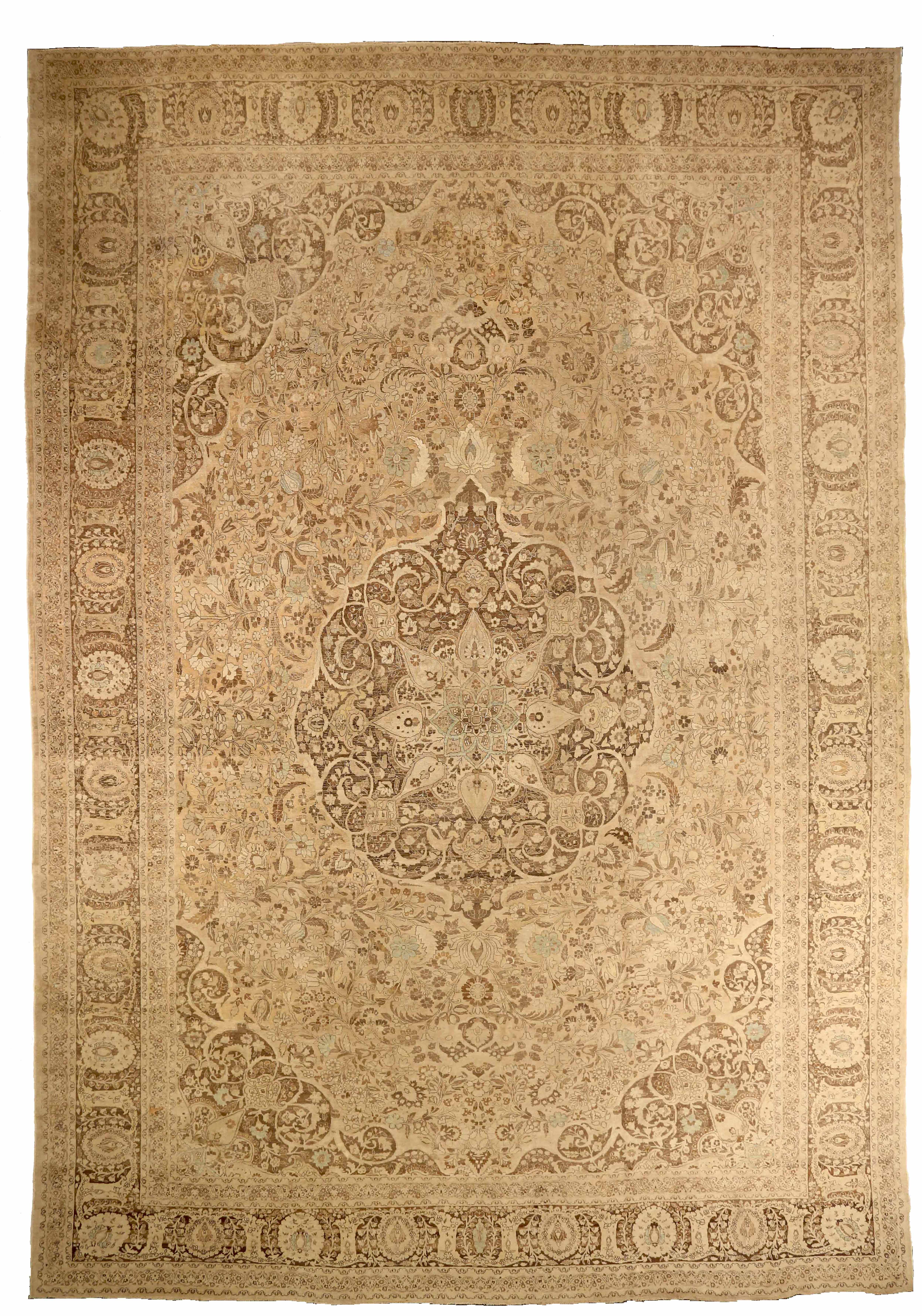 Thumbnail 2 for Antique Persian Tabriz Transitional Rug 73404