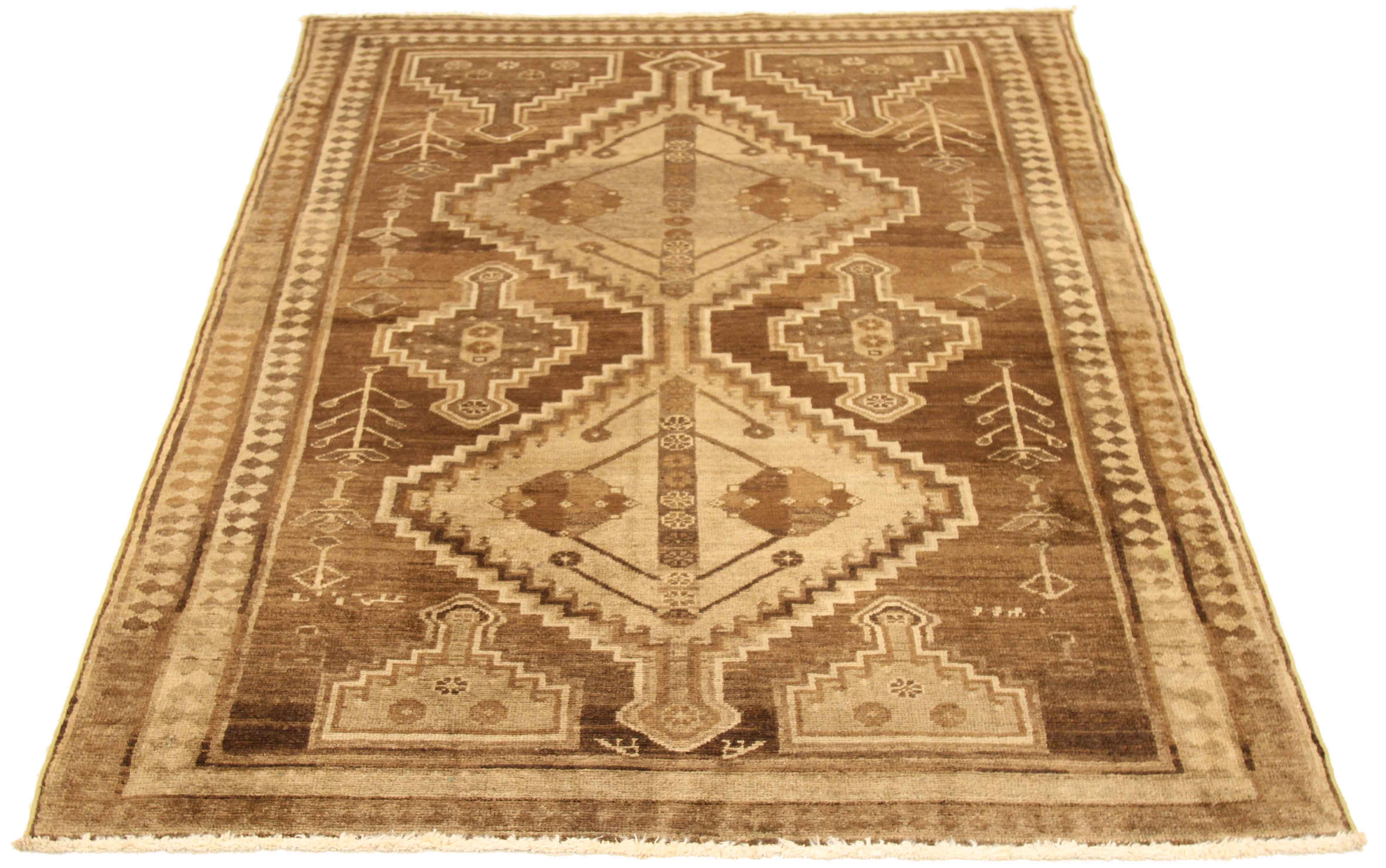 Thumbnail 4 for Antique Persian Varamin Transitional Rug 73511