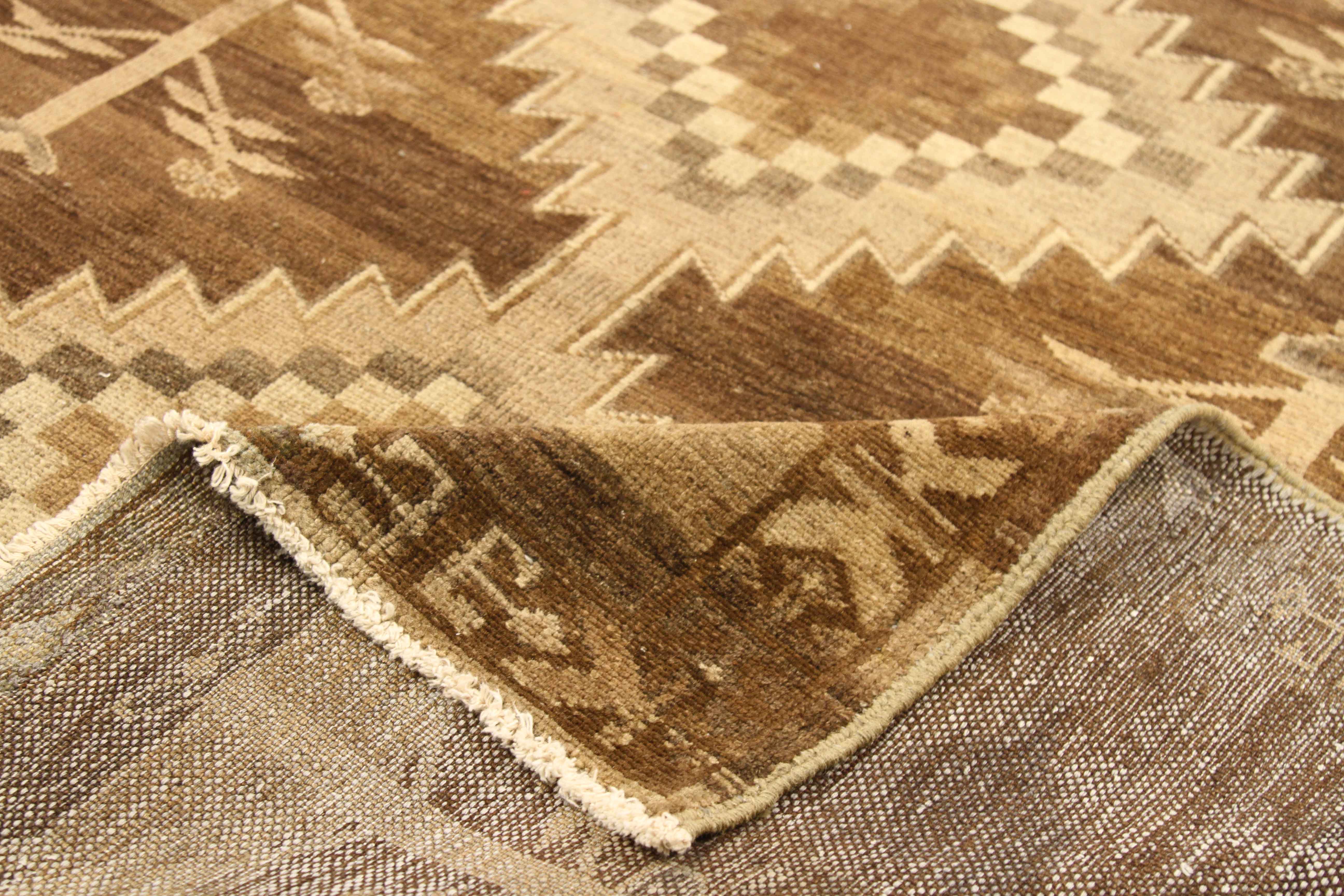 Thumbnail 2 for Antique Persian Varamin Transitional Rug 73497