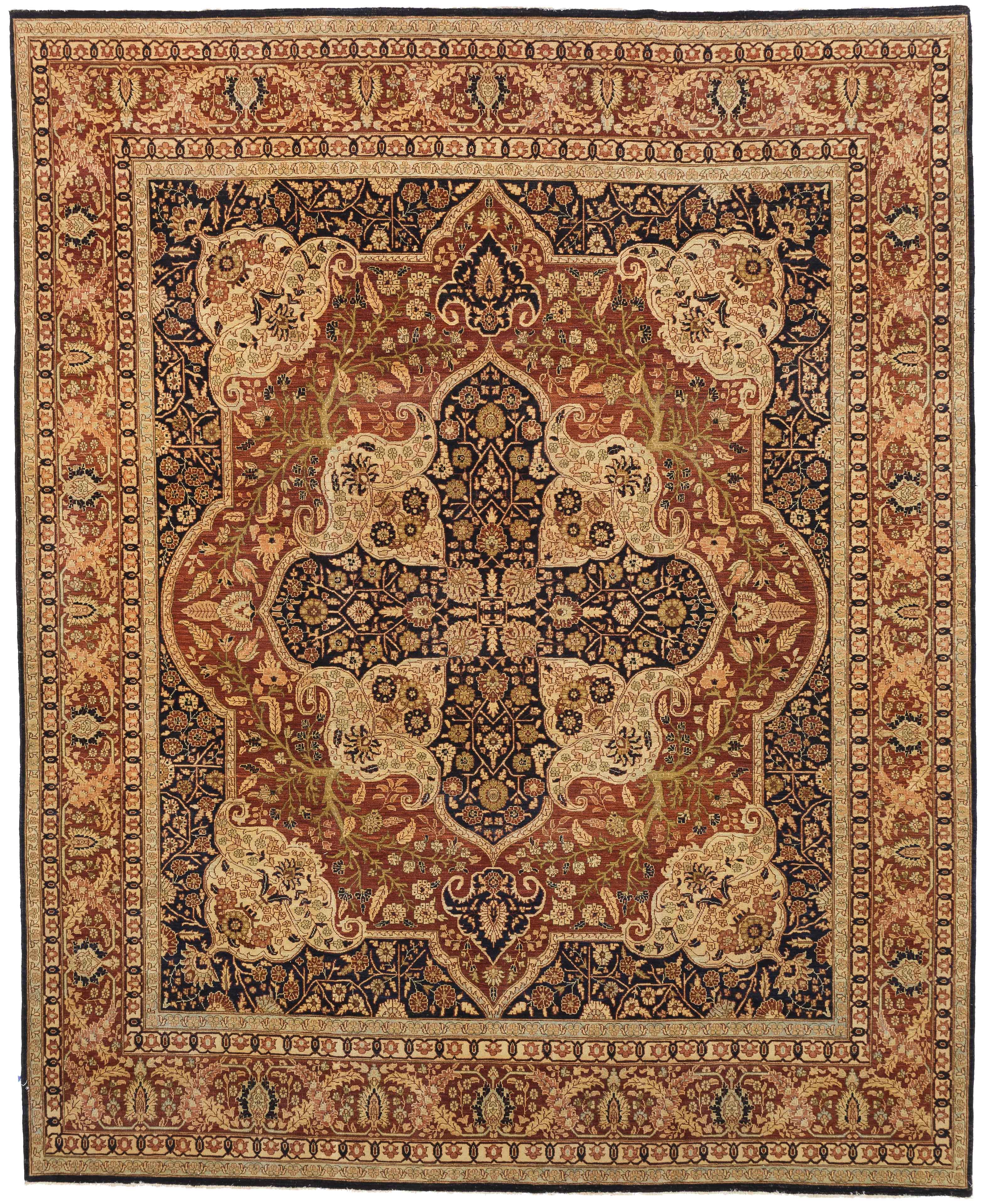 Thumbnail 7 for Turkey Tabriz Traditional Rug 13831