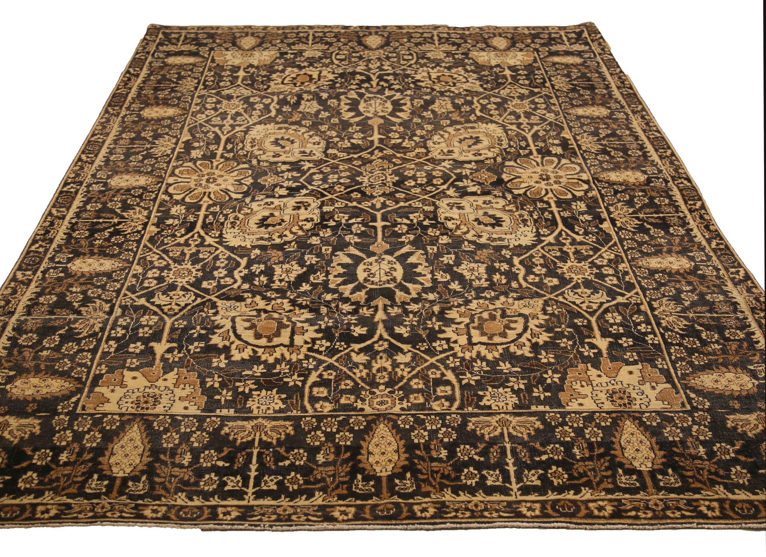 Thumbnail 10 for Turkey Tabriz Traditional Rug 13847