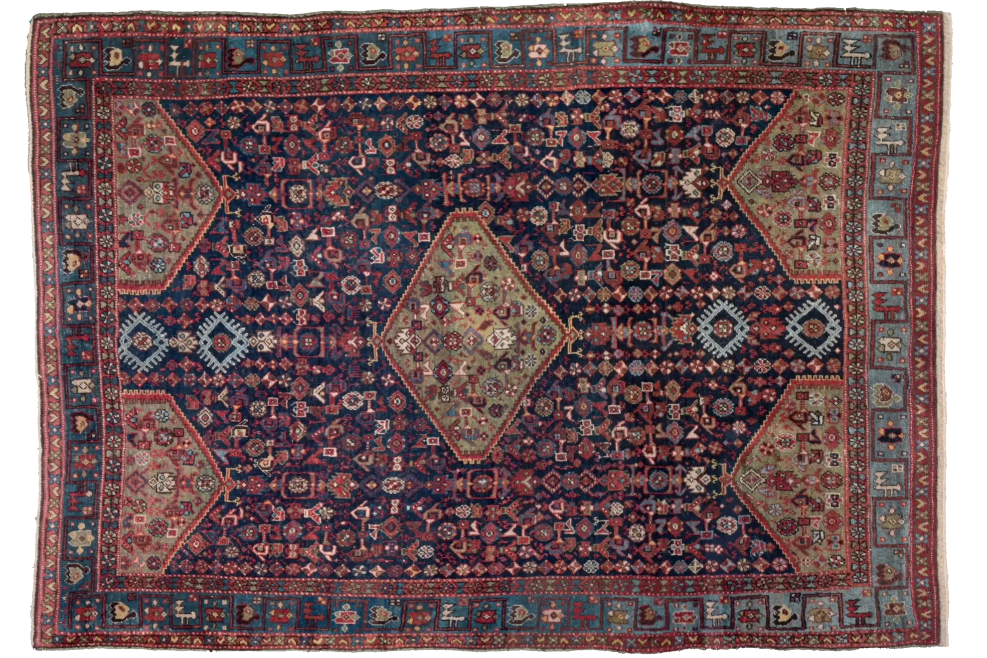Thumbnail 12 for Persian Bijar Traditional Rug 71715