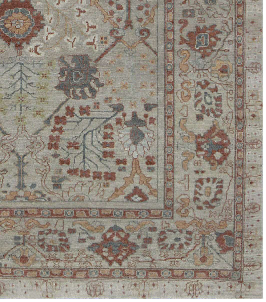 Thumbnail 8 for Turkey Oushak Tribal Rug 88312