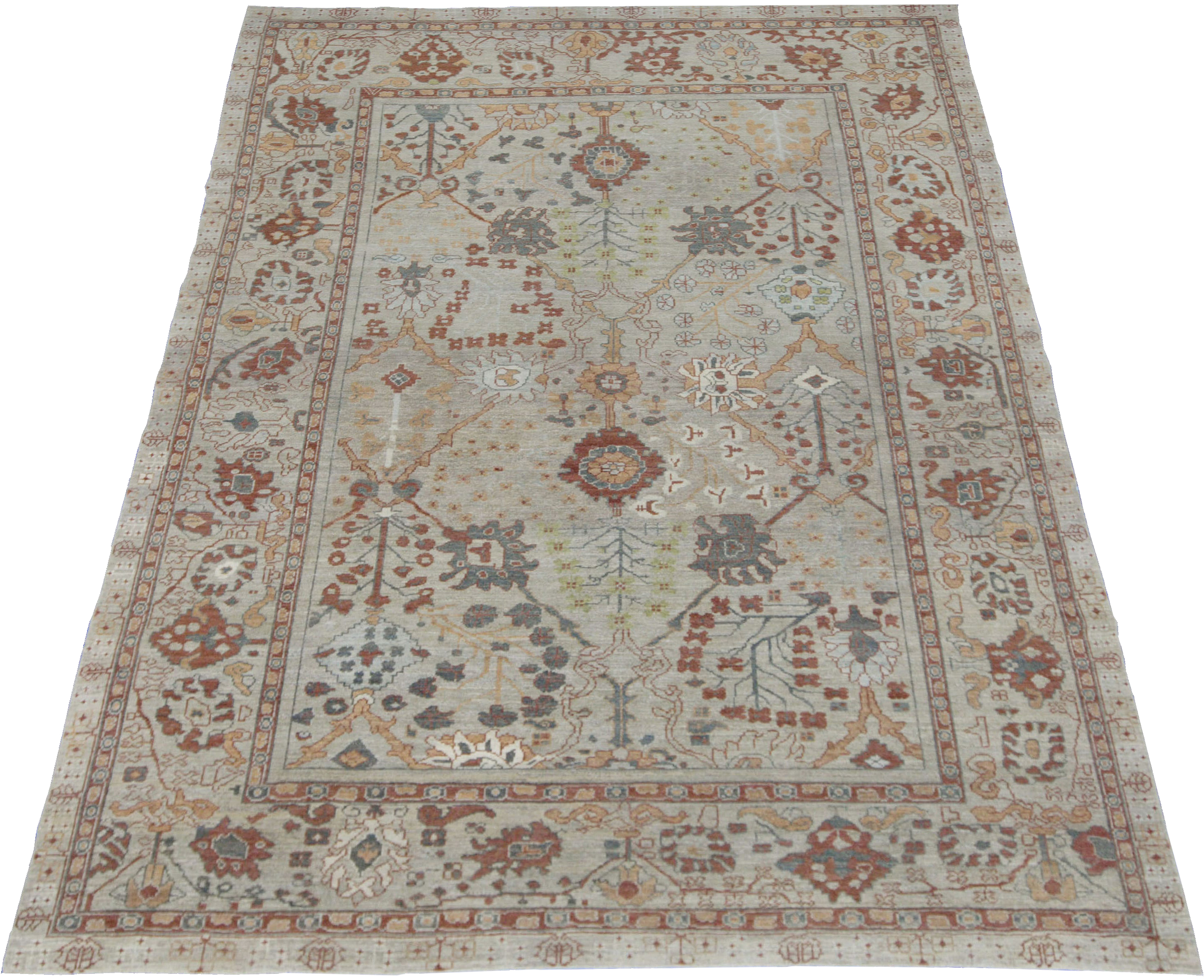 Thumbnail 3 for Turkey Oushak Tribal Rug 88312