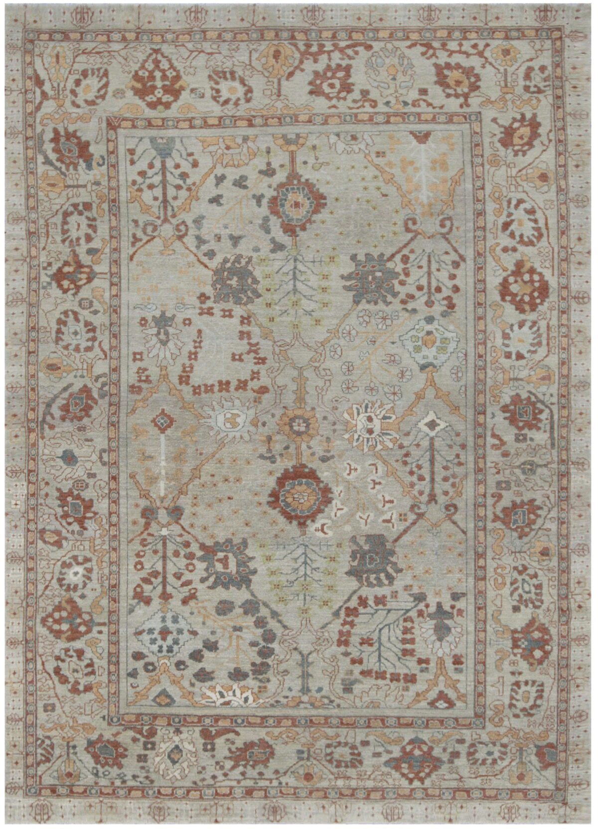 Thumbnail 13 for Turkey Oushak Tribal Rug 88312