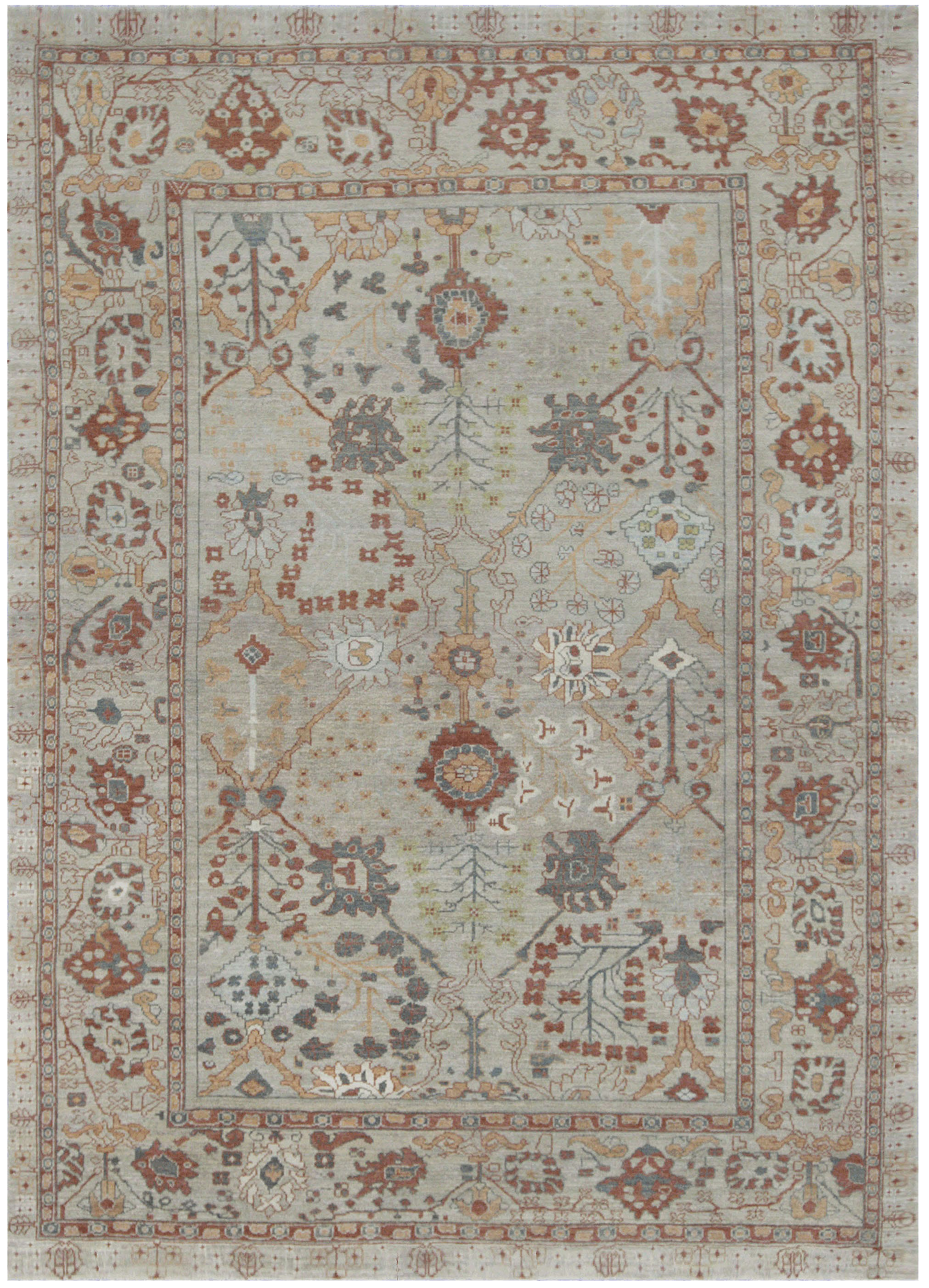 Thumbnail 2 for Turkey Oushak Tribal Rug 88312