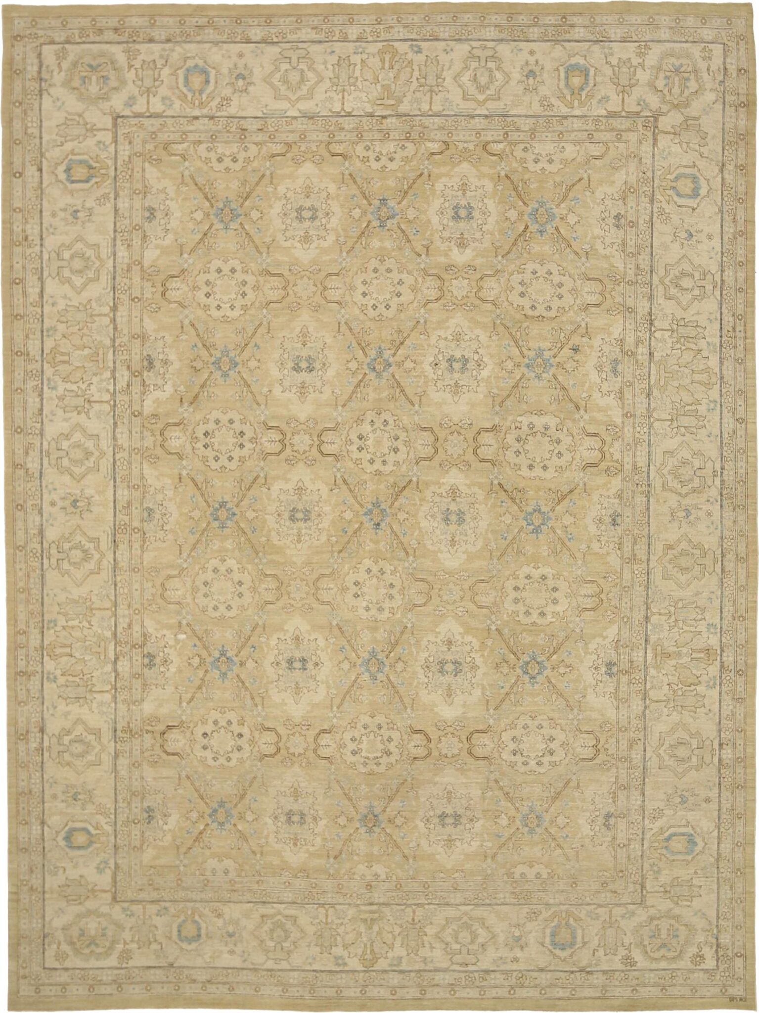 Thumbnail 12 for Afghanistan Tabriz Tribal Rug 92082