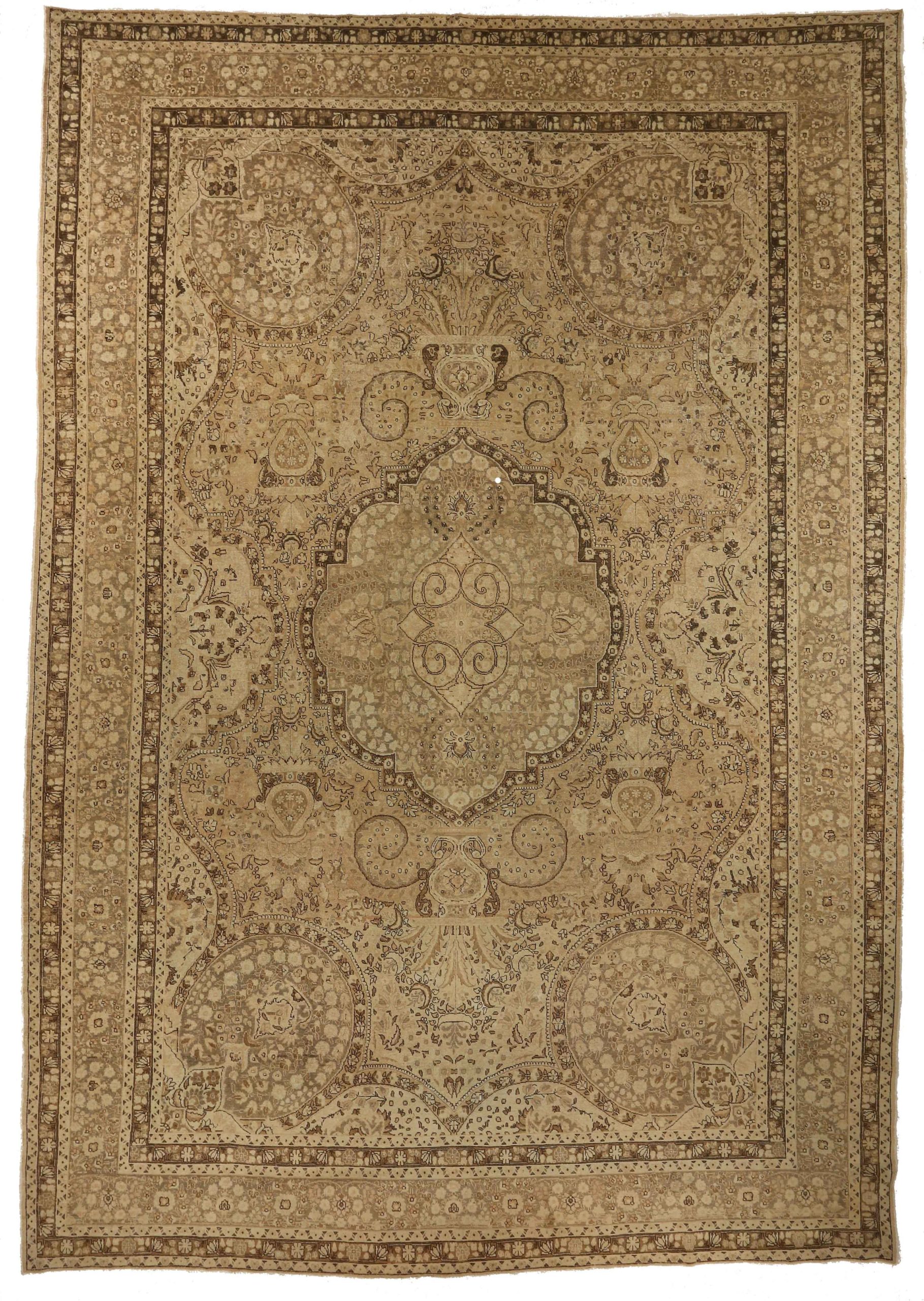 Thumbnail 5 for Antique Persian Tabriz Transitional Rug 15024