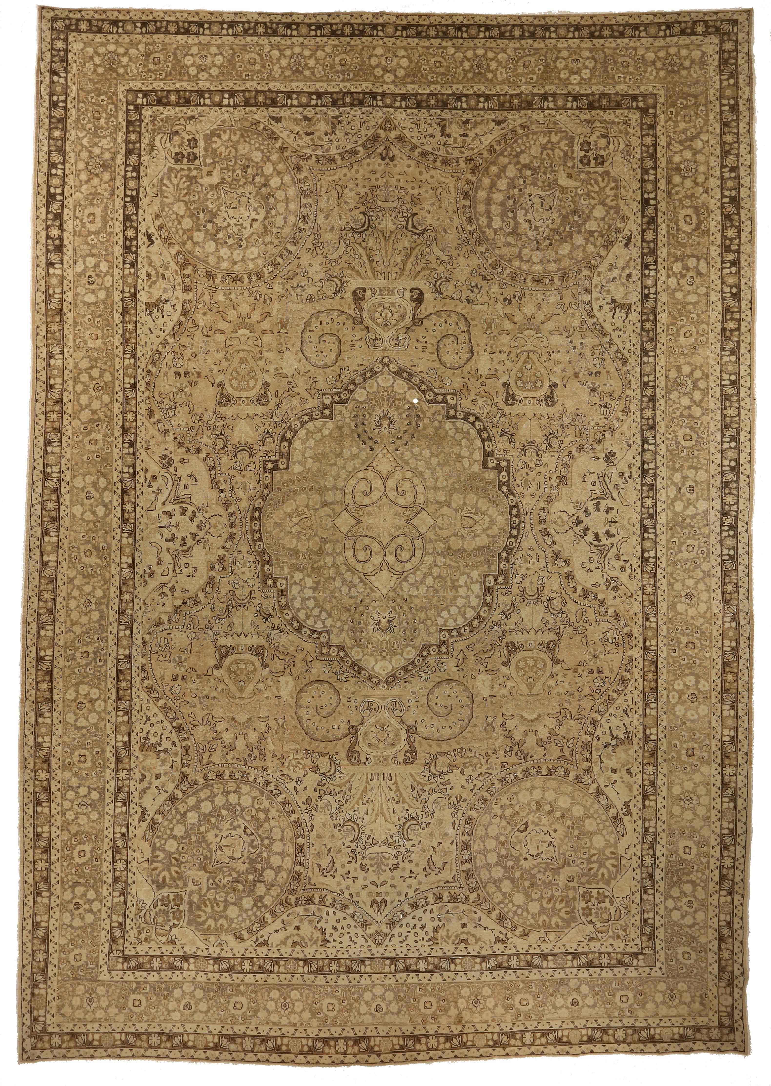 Thumbnail 2 for Antique Persian Tabriz Transitional Rug 15024