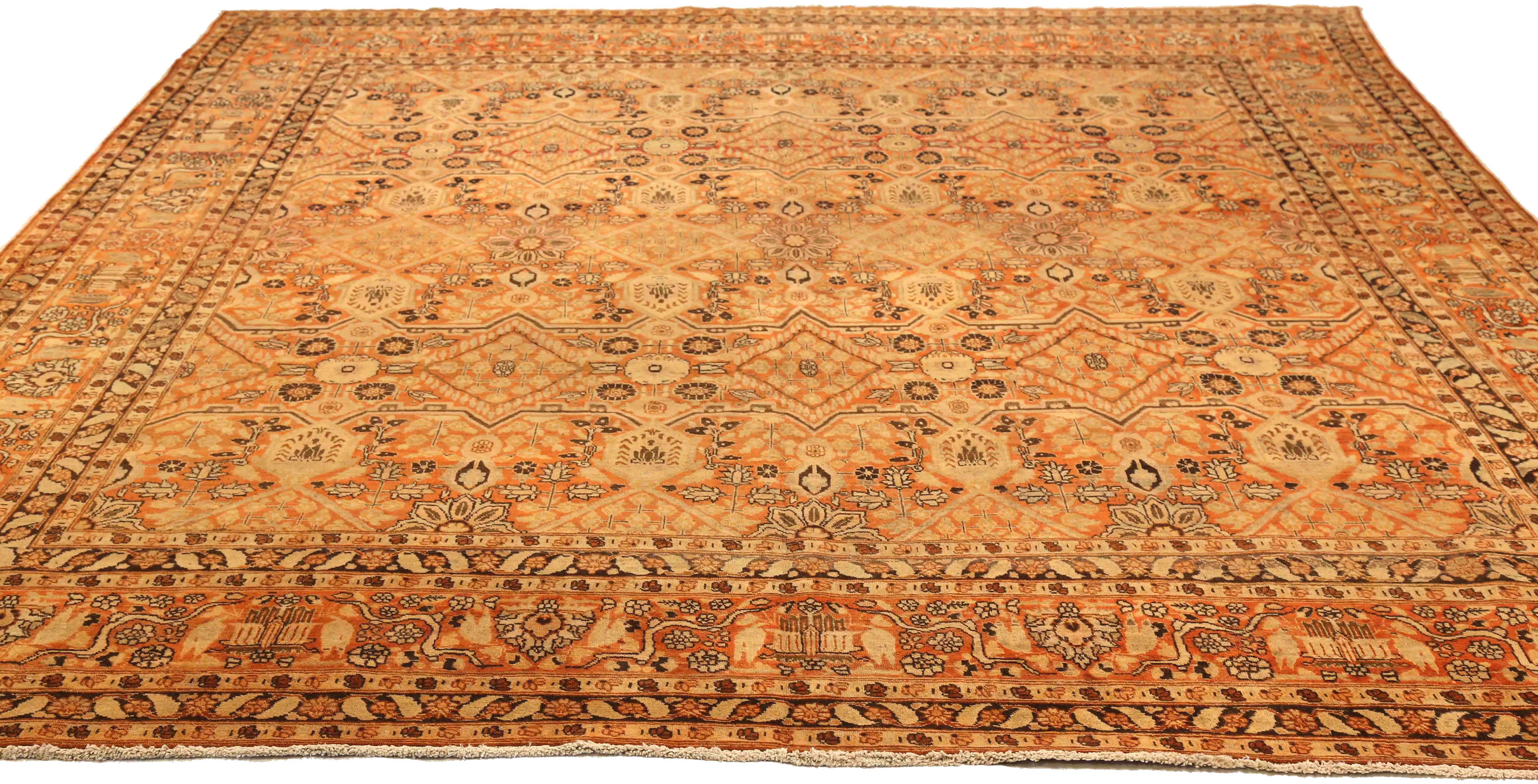 Thumbnail 5 for Antique Persian Tabriz Transitional Rug 73796
