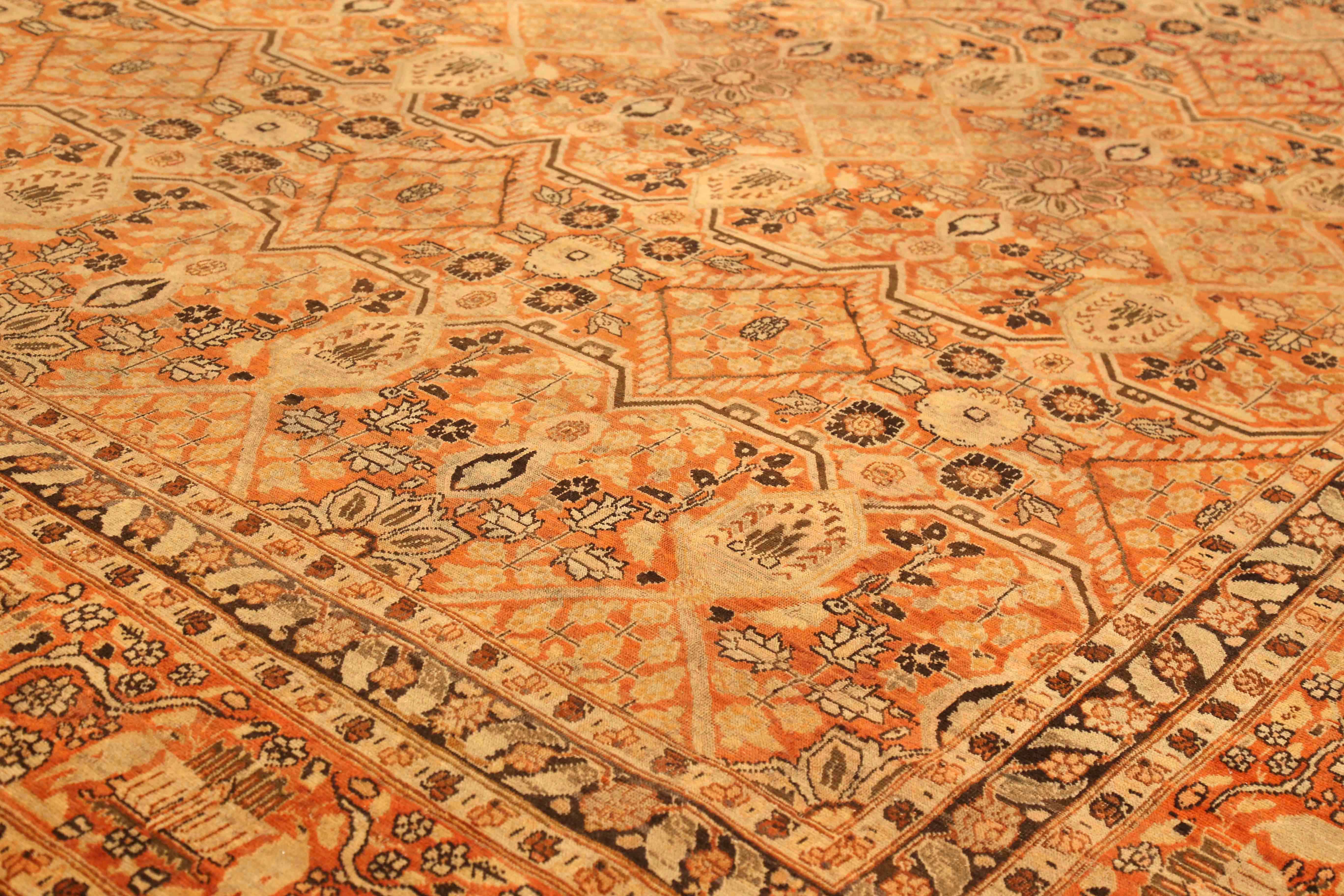 Thumbnail 4 for Antique Persian Tabriz Transitional Rug 73796