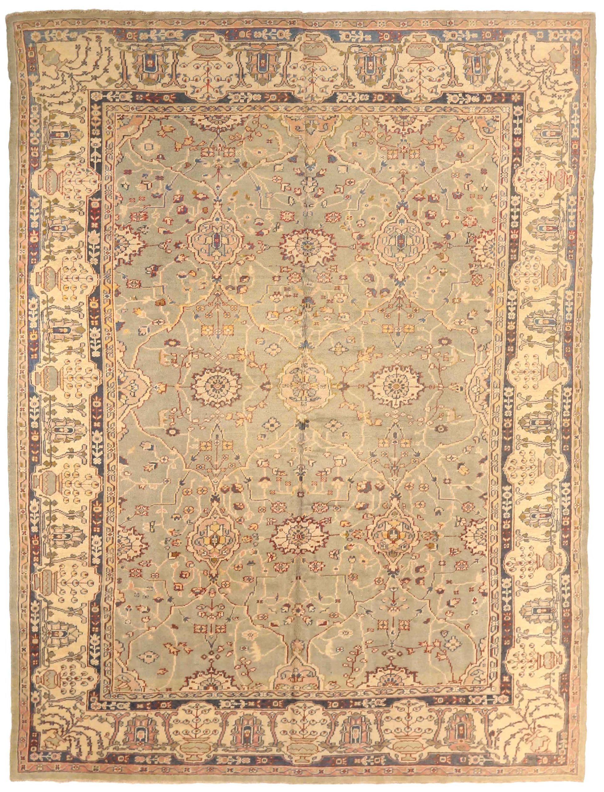 Thumbnail 2 for Antique Turkey Oushak Traditional Rug 73751