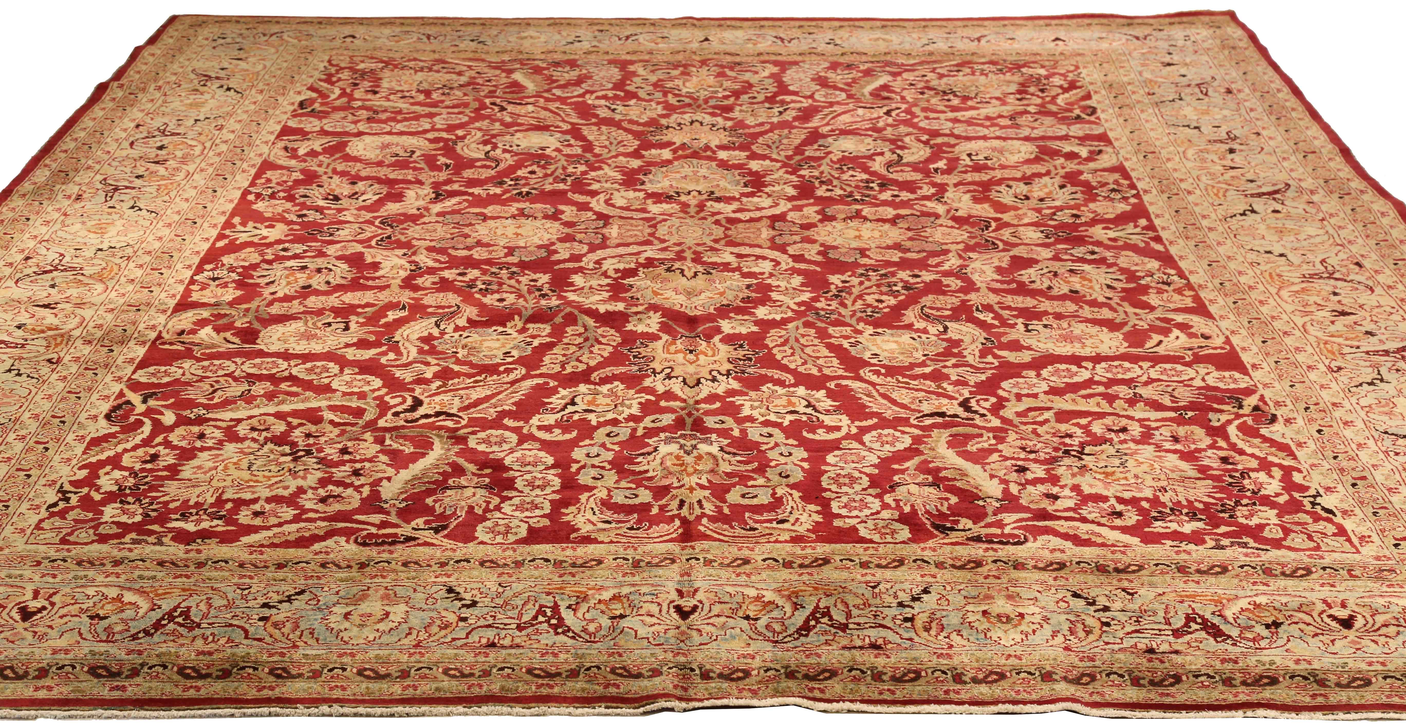 Thumbnail 3 for Antique Persian Mashad Traditional Rug 73865