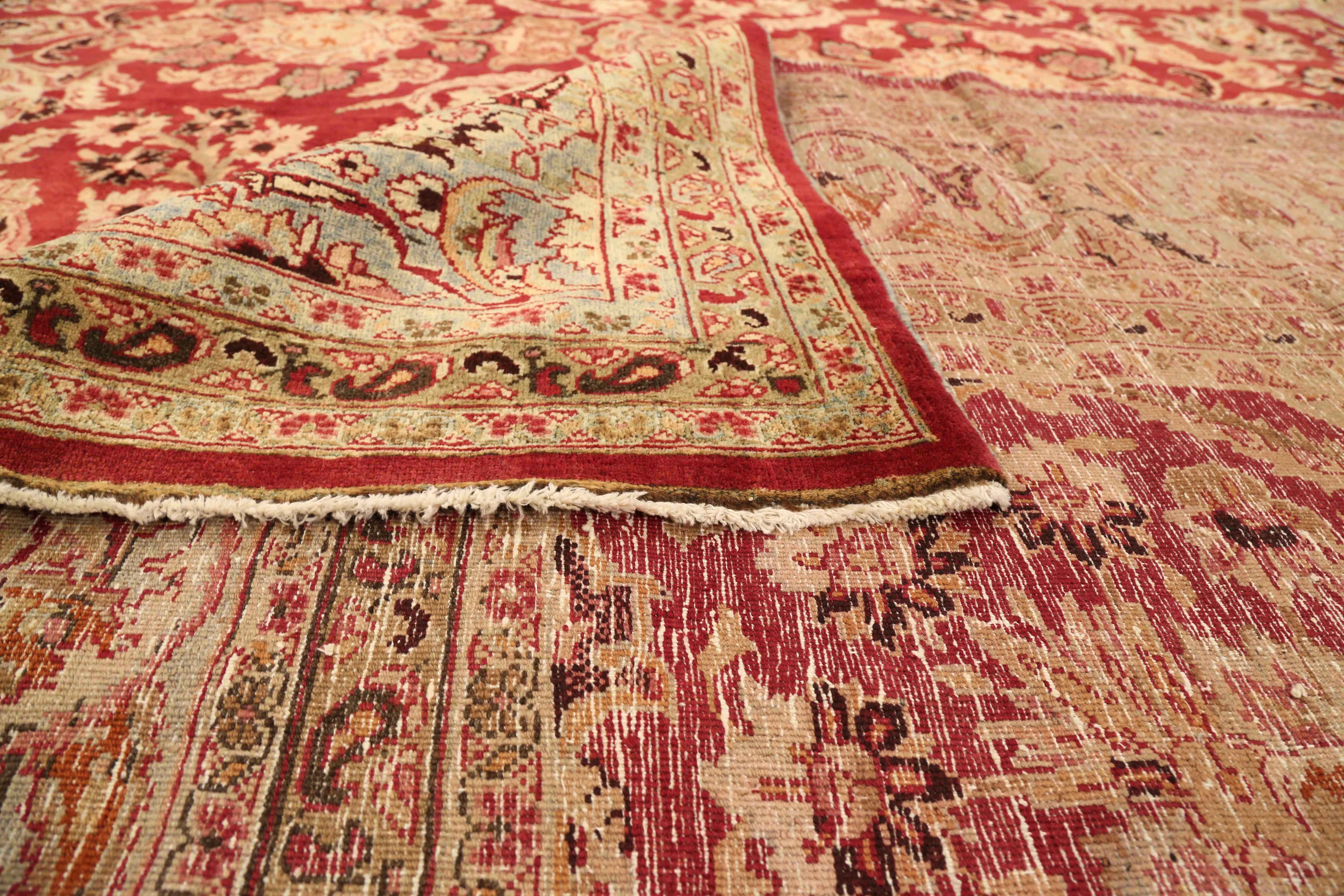 Thumbnail 2 for Antique Persian Mashad Traditional Rug 73865