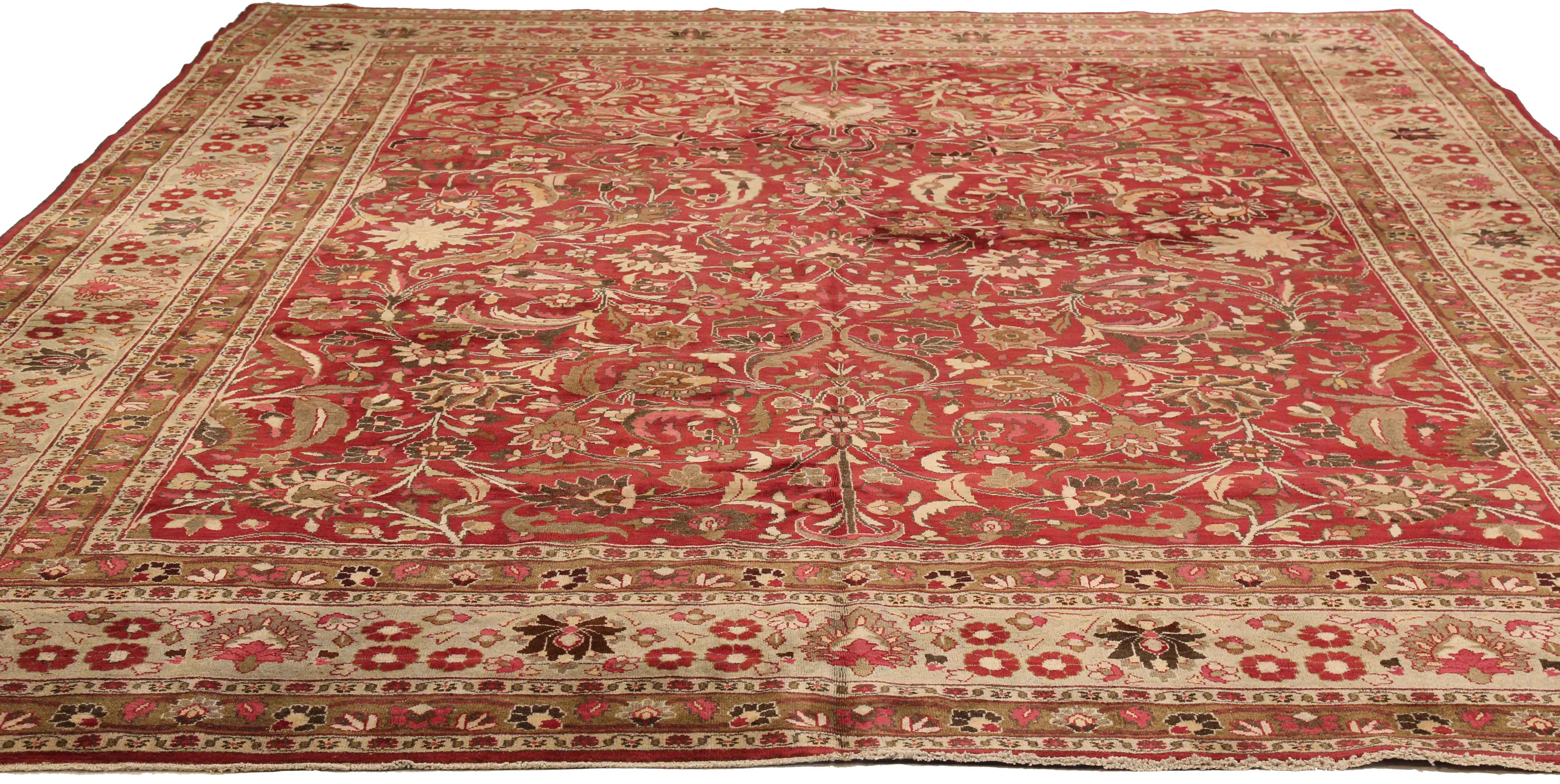 Thumbnail 4 for Antique Persian Mashad Traditional Rug 73866