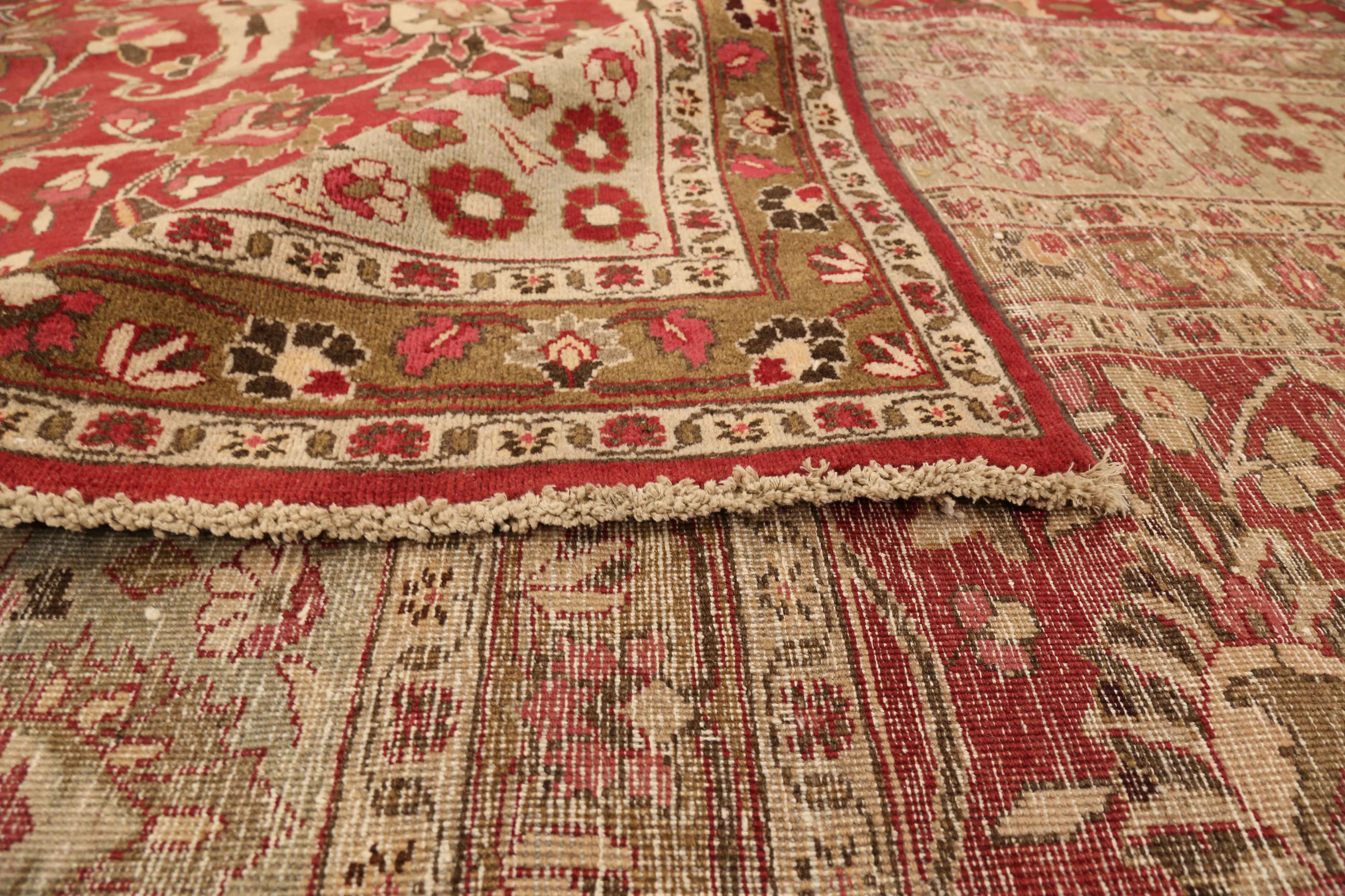 Thumbnail 2 for Antique Persian Mashad Traditional Rug 73866