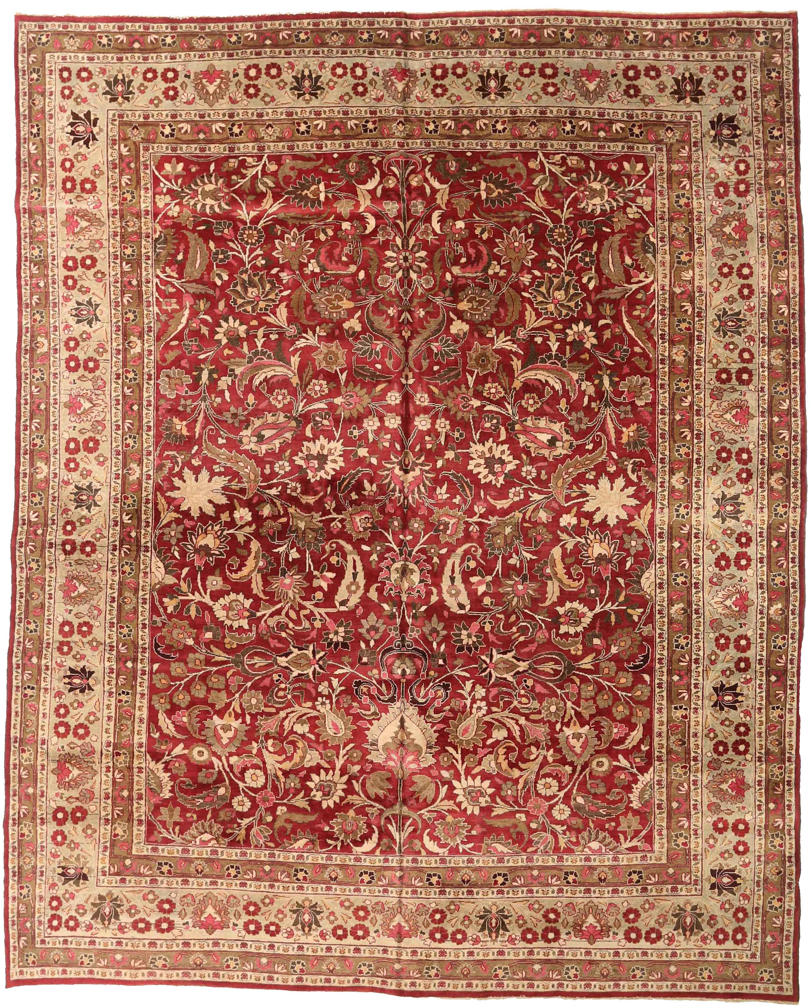 Thumbnail 5 for Antique Persian Mashad Traditional Rug 73866