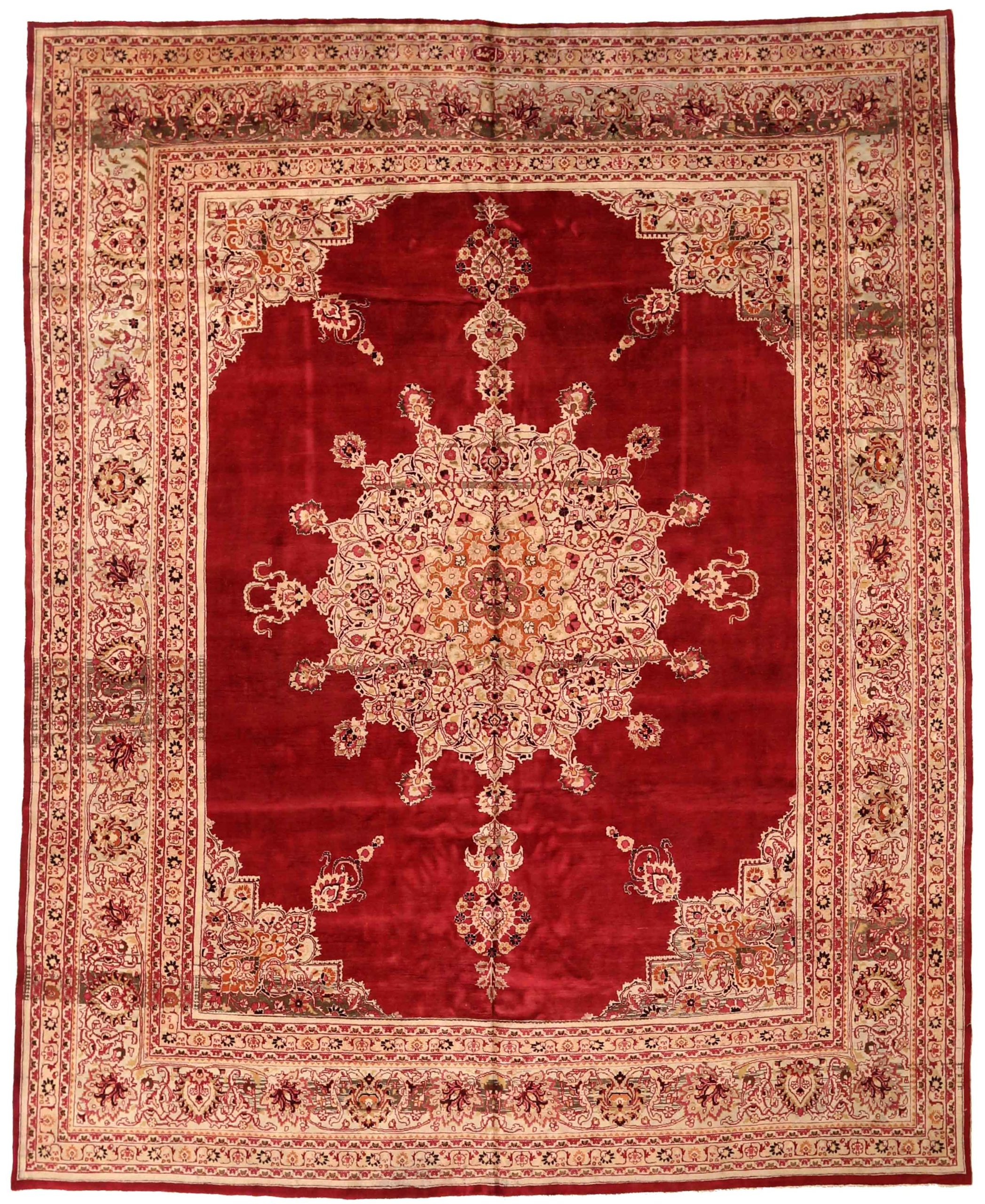 Thumbnail 3 for Antique Persian Mashad Traditional Rug 73863