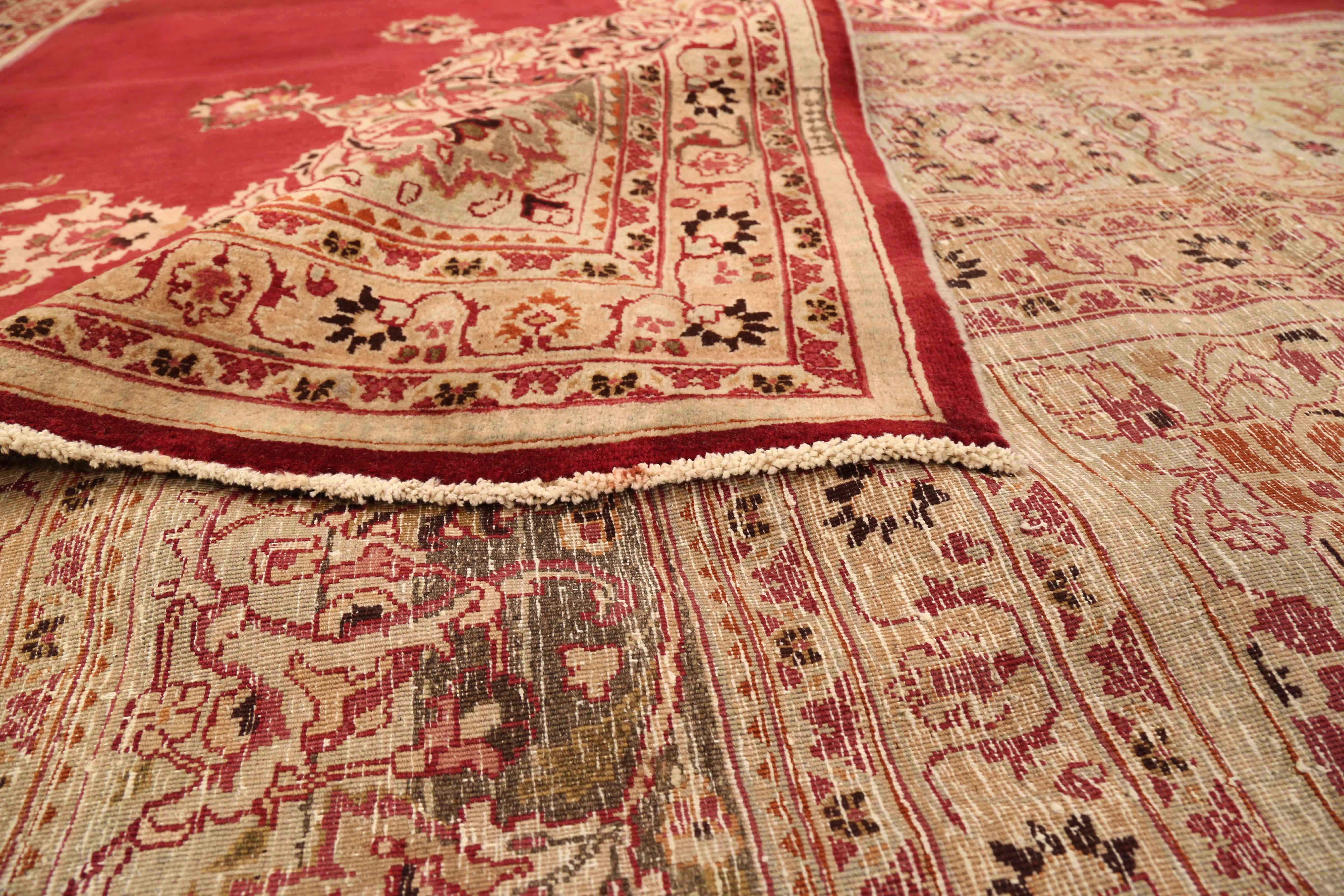 Thumbnail 2 for Antique Persian Mashad Traditional Rug 73863