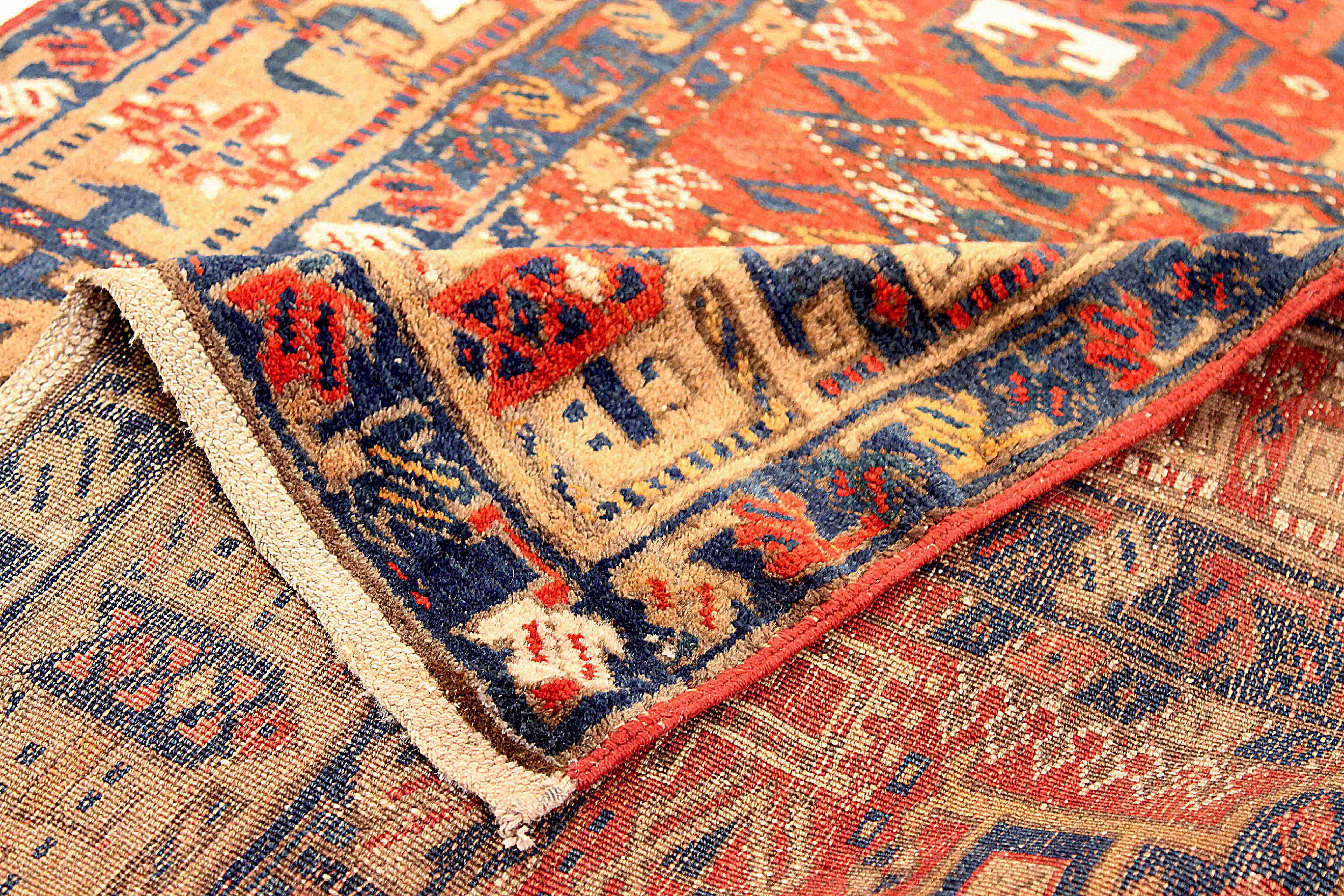 Thumbnail 2 for Antique Persian Heriz Traditional Rug 73845