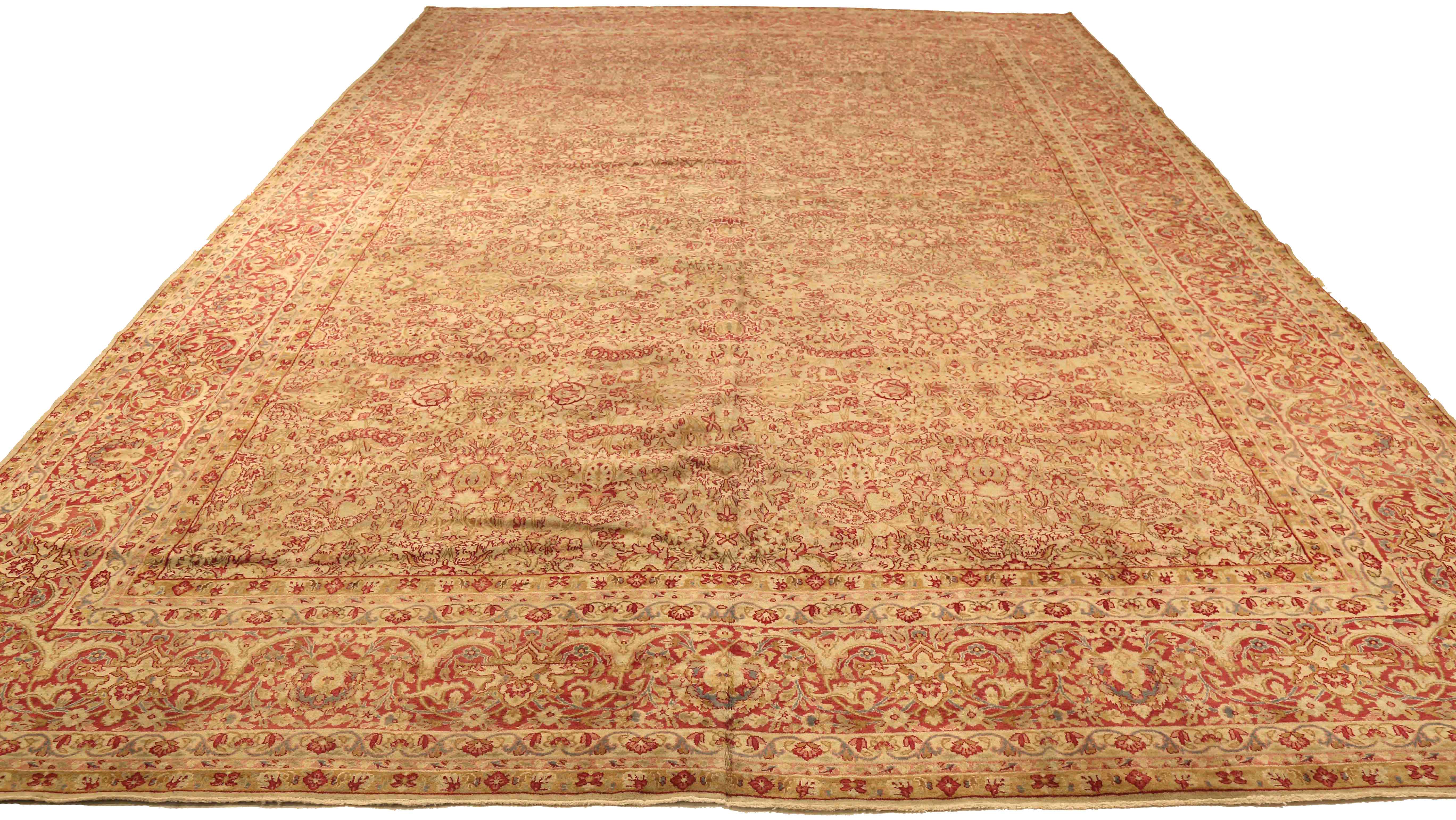 Thumbnail 3 for Antique Persian Kerman Traditional Rug 73849