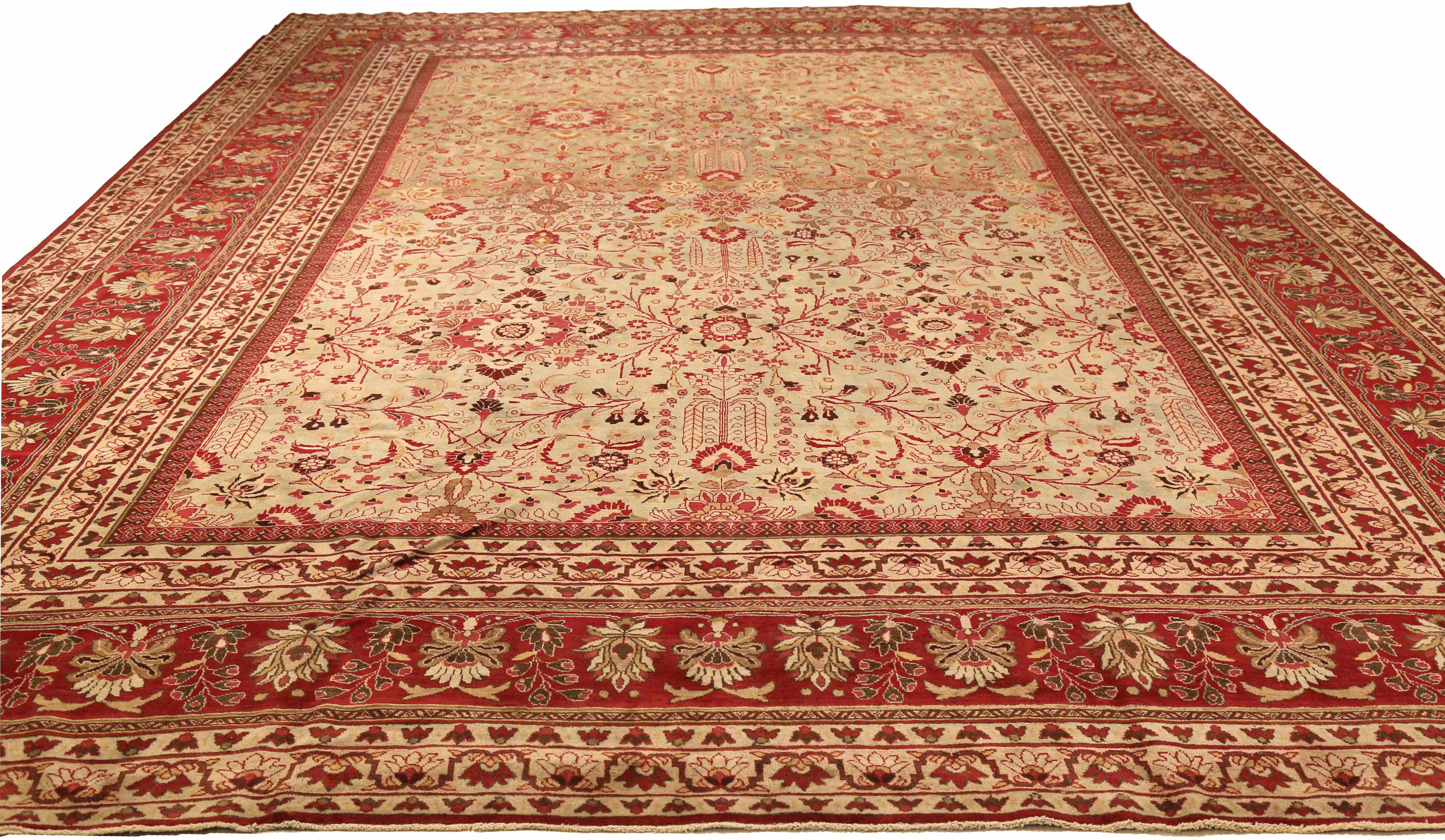 Thumbnail 2 for Antique Persian Mashad Traditional Rug 73878