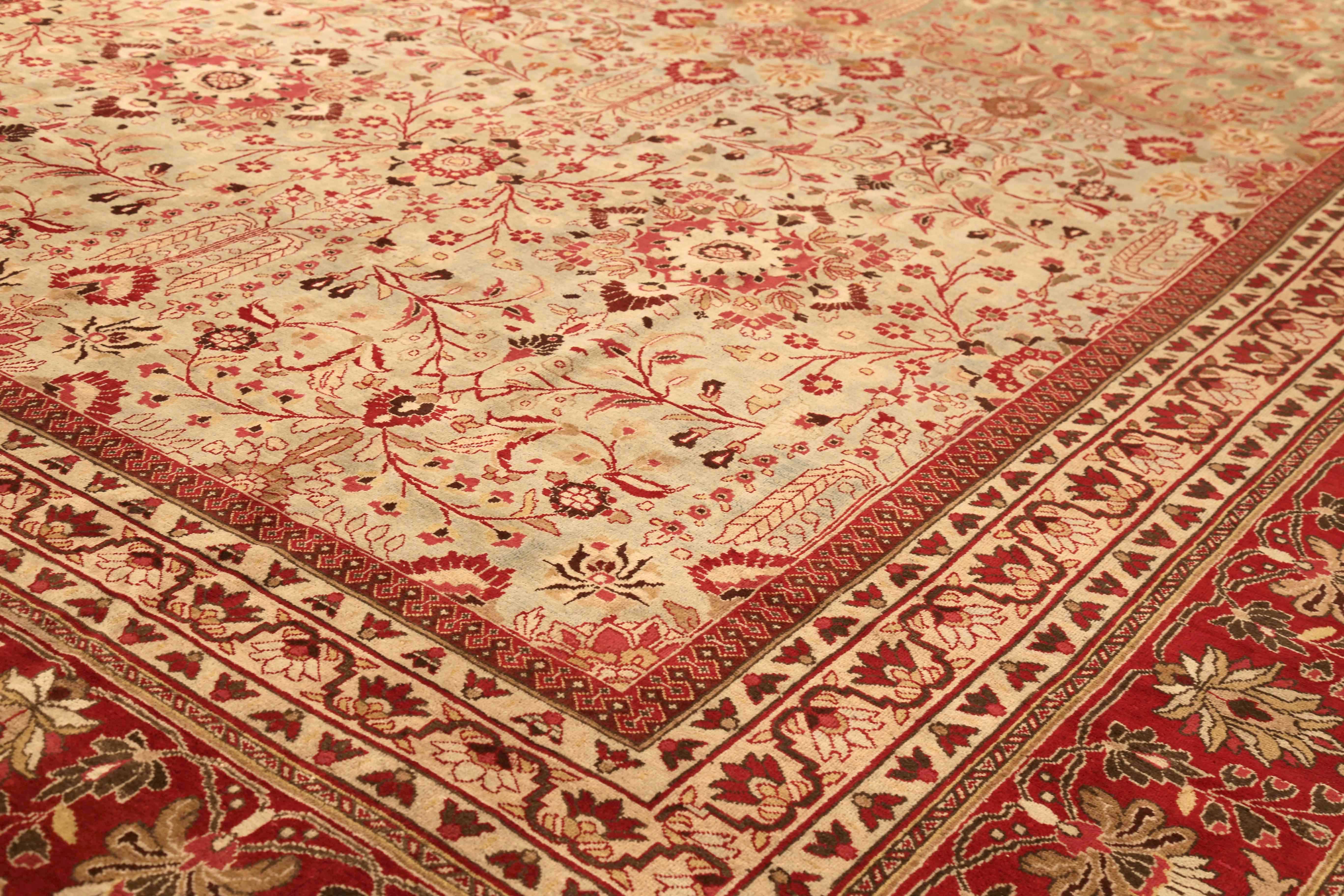 Thumbnail 4 for Antique Persian Mashad Traditional Rug 73878